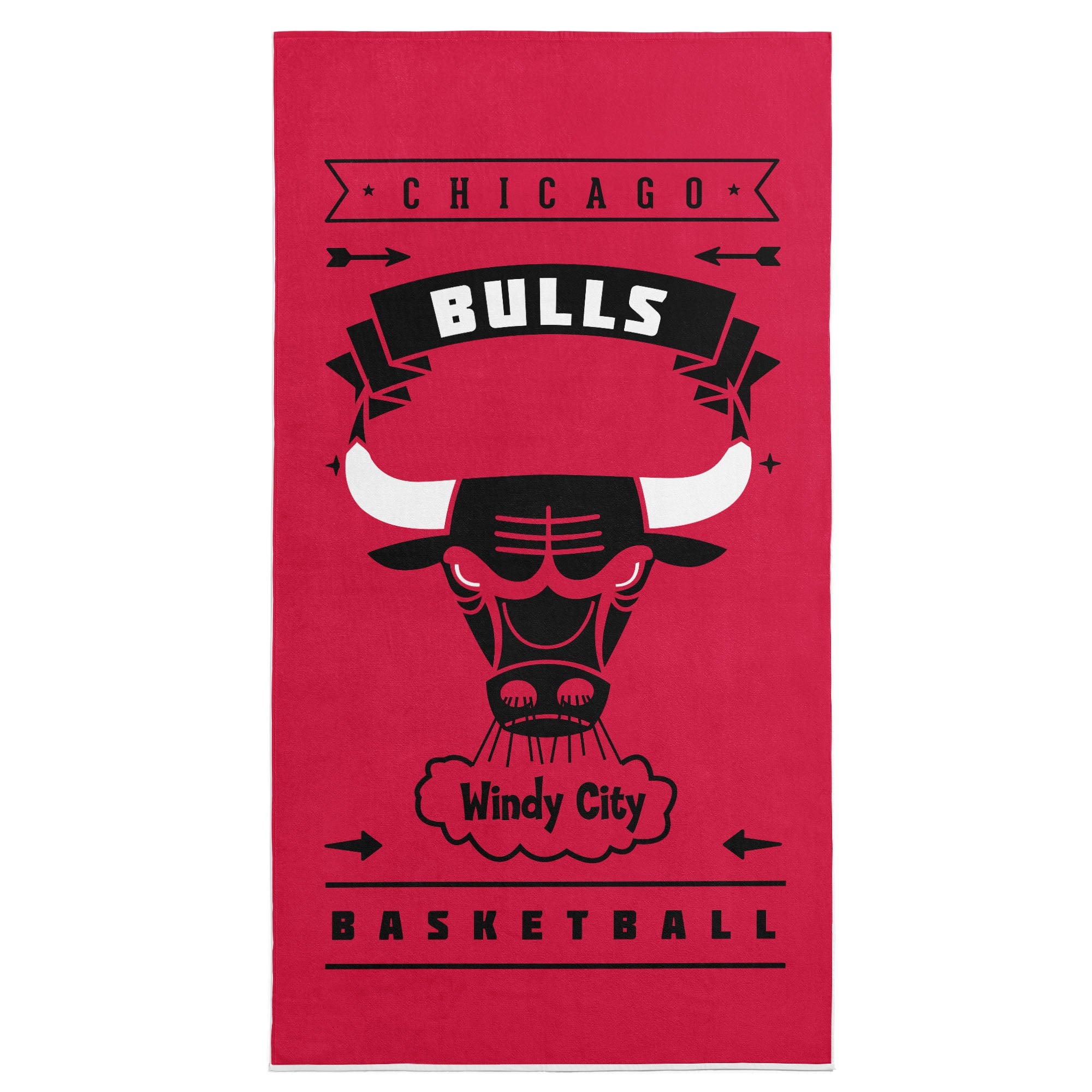 NBA Chicago Bulls Hardwood Classics Beach Towel 30x60 Inches