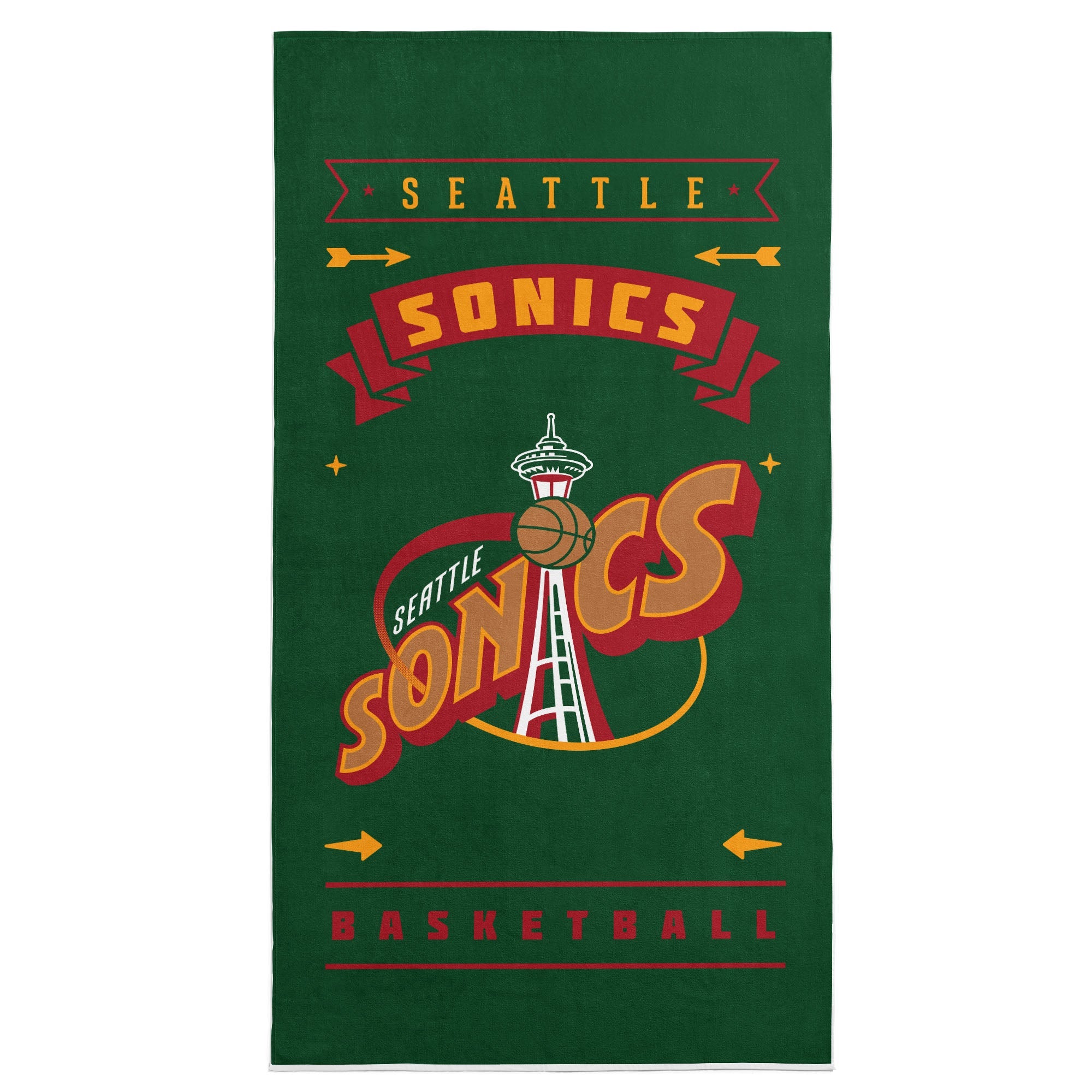 NBA Seattle Supersonics Hardwood Classics Beach Towel 30x60 Inches