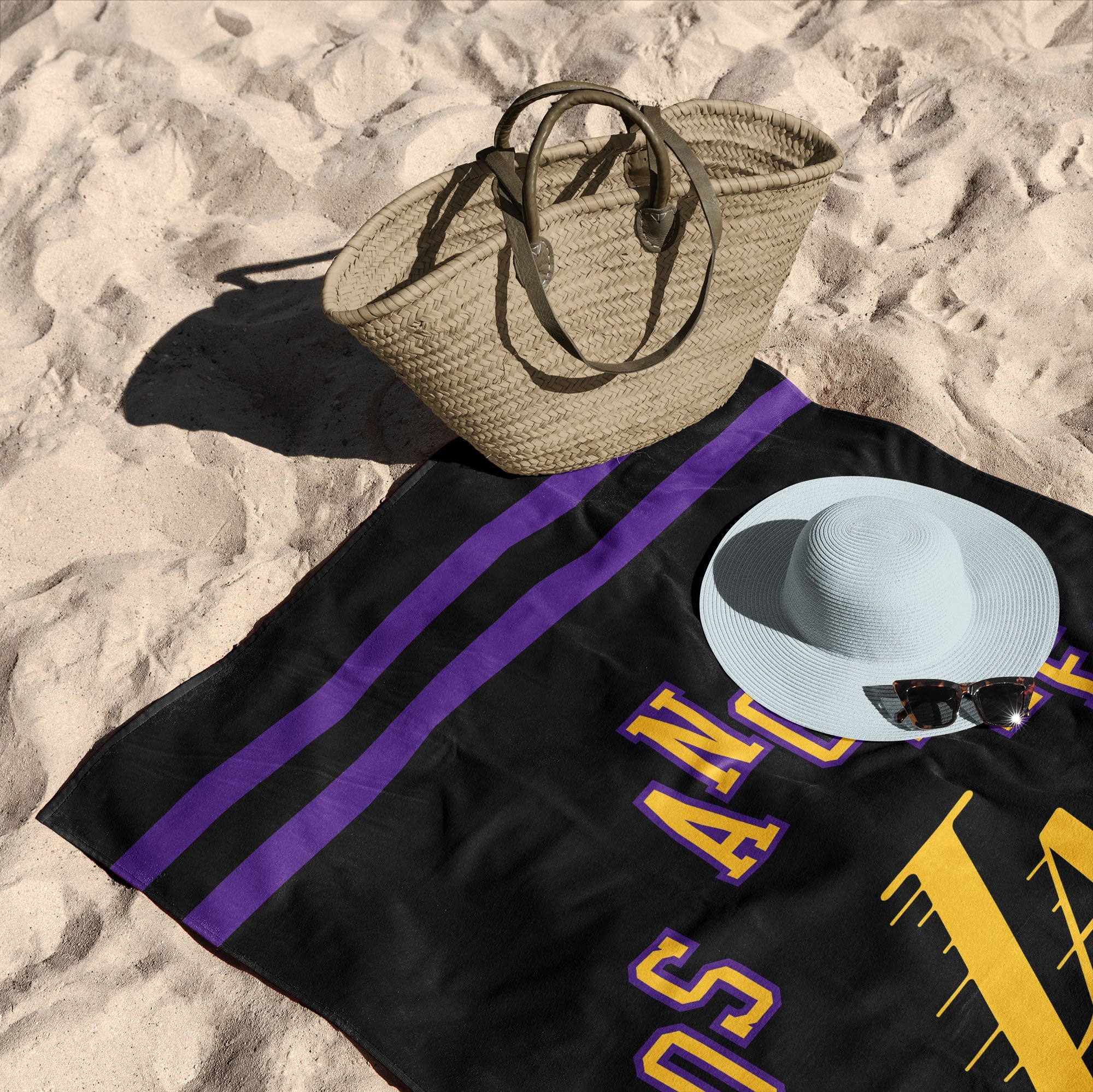 NBA Los Angeles Lakers City Edition 23-24 Beach Towel 30x60 Inches