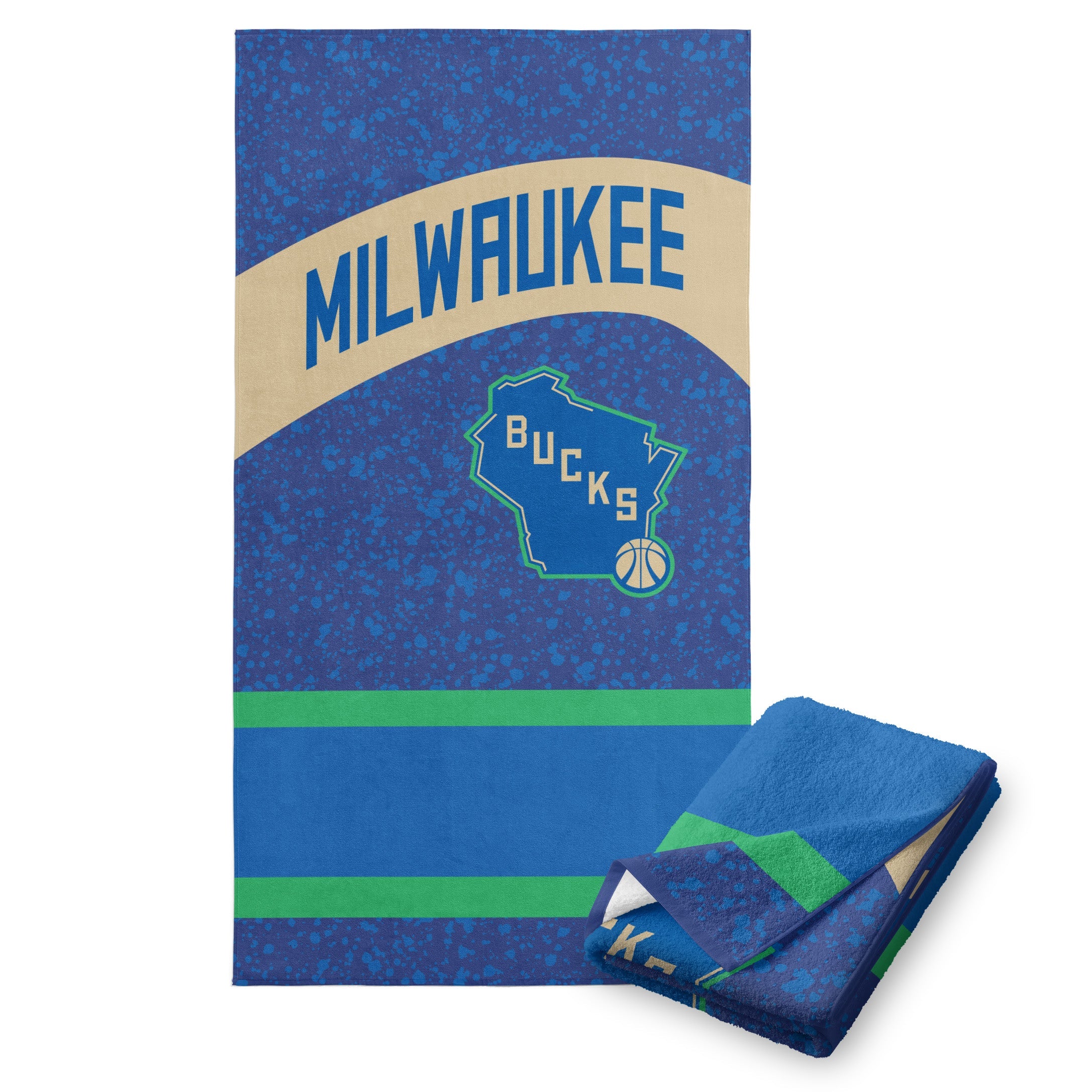 NBA Milwaukee Bucks City Edition 23-24 Beach Towel 30x60 Inches