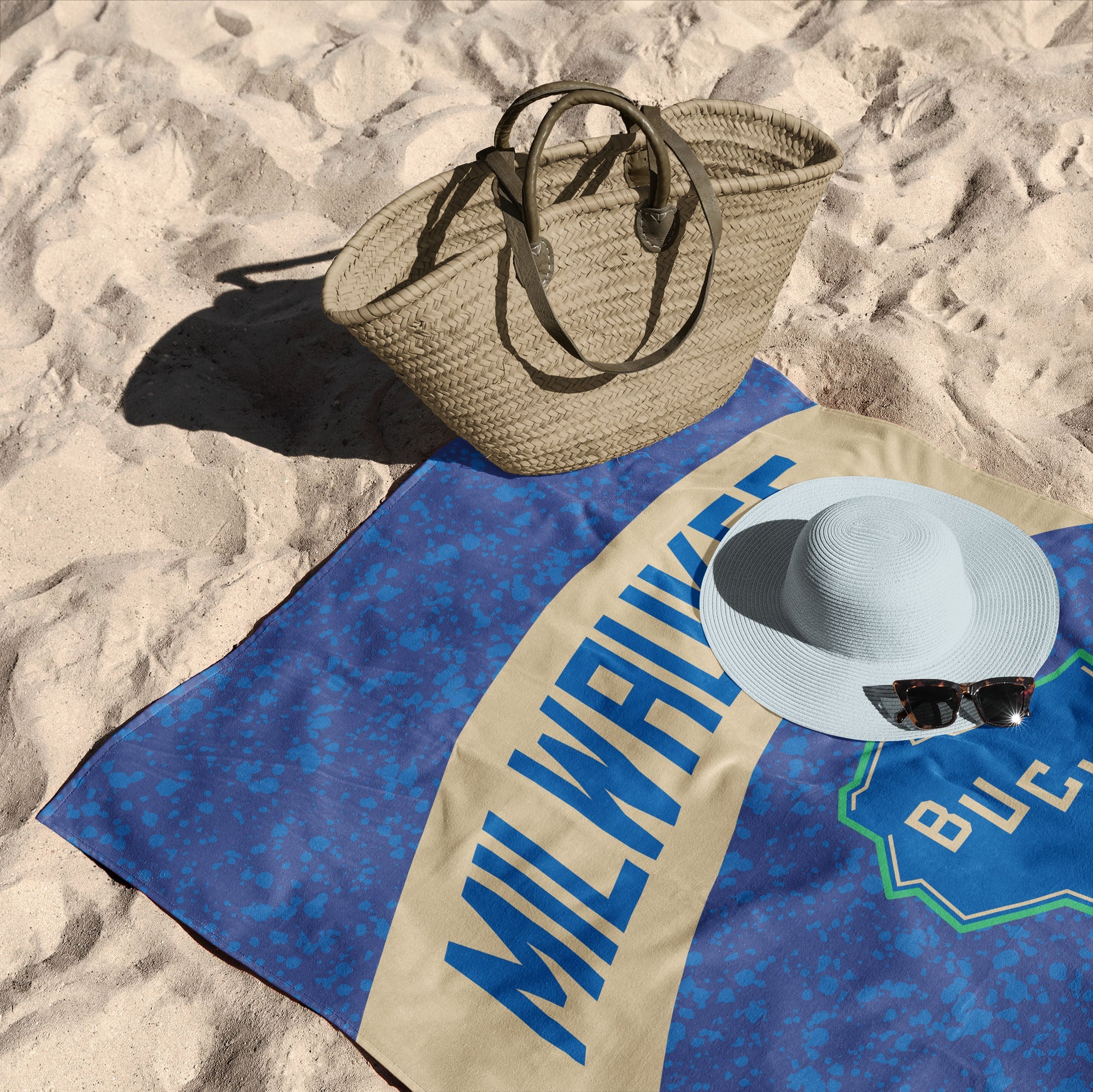 NBA Milwaukee Bucks City Edition 23-24 Beach Towel 30x60 Inches