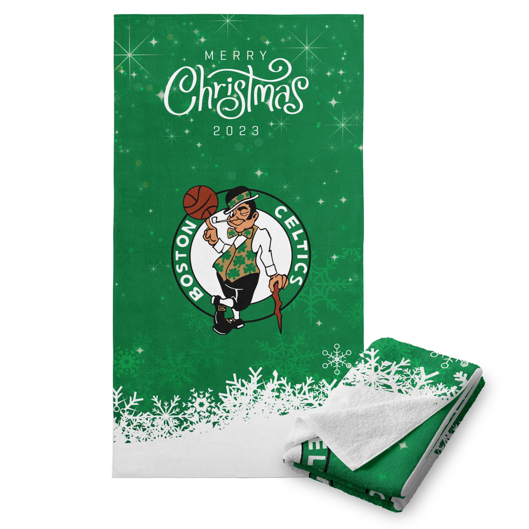 NBA Boston Celtics Christmas 2023 Beach Towel 30x60 Inches