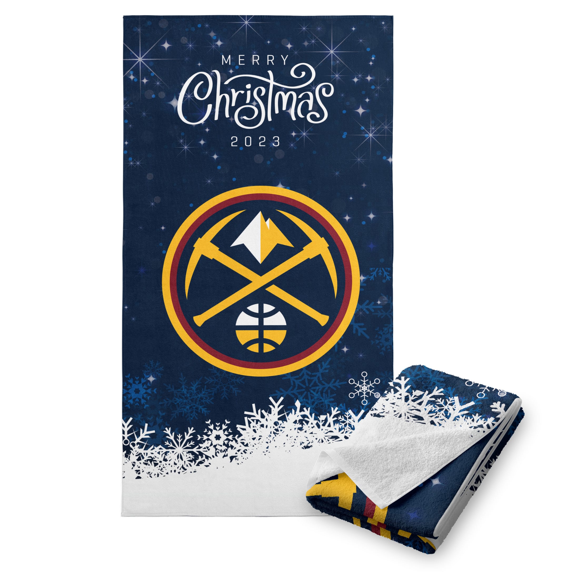NBA Denver Nuggets Christmas 2023 Beach Towel 30x60 Inches