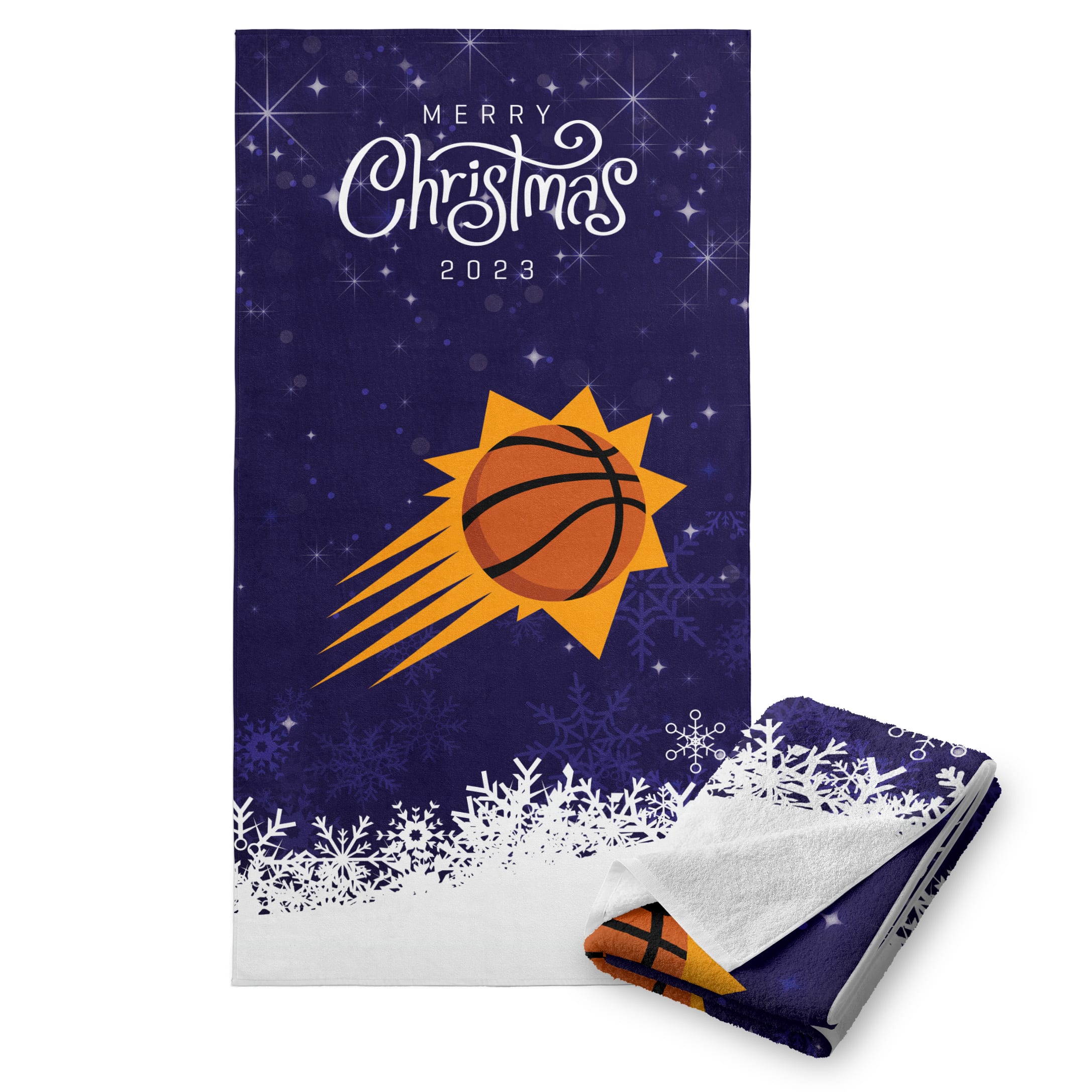 NBA Phoenix Suns Christmas 2023 Beach Towel 30x60 Inches