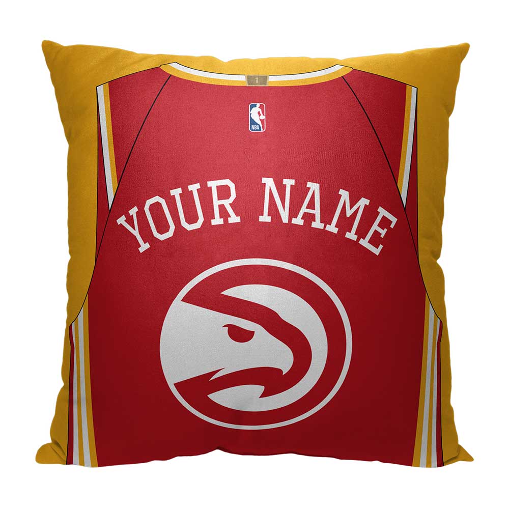NBA Atlanta Hawks Jersey Personalized Throw Pillow 18x18 Inches
