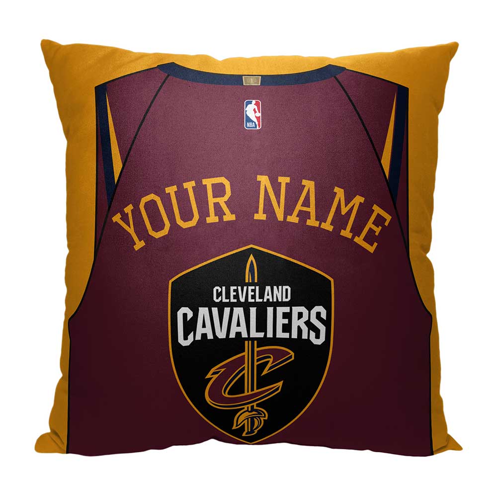 NBA Cleveland Cavaliers Jersey Personalized Throw Pillow 18x18 Inches