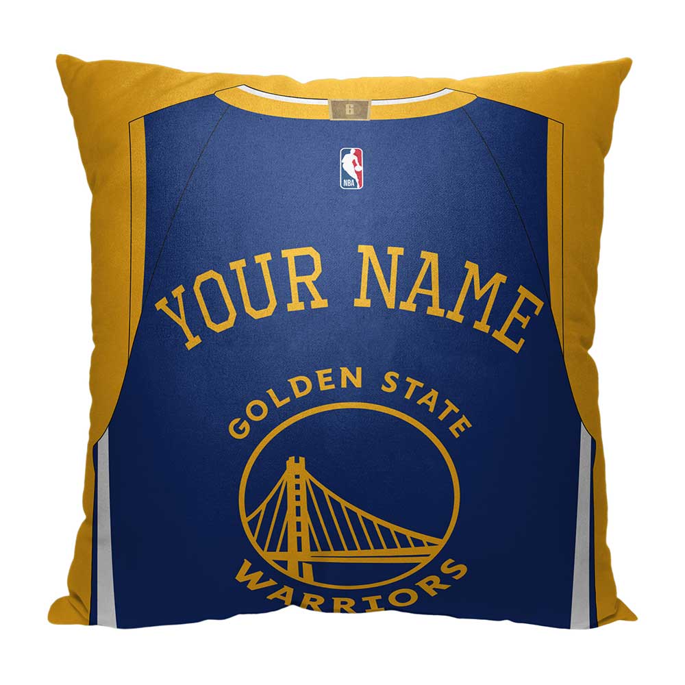 NBA Golden State Warriors Jersey Personalized Throw Pillow 18x18 Inches
