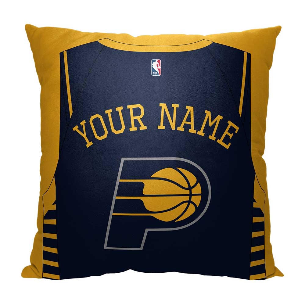 NBA Indiana Pacers Jersey Personalized Throw Pillow 18x18 Inches