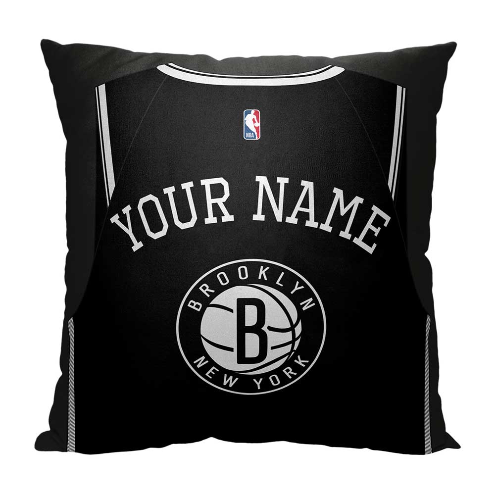 NBA Brooklyn Nets Jersey Personalized Throw Pillow 18x18 Inches