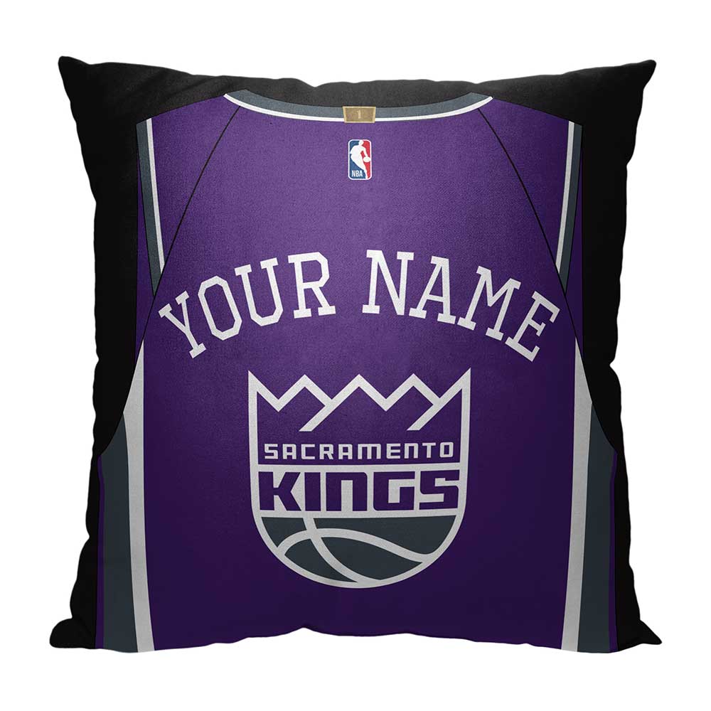 NBA Sacramento Kings Jersey Personalized Throw Pillow 18x18 Inches