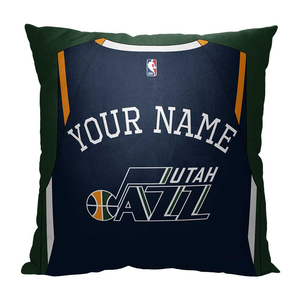 NBA Utah Jazz Jersey Personalized Throw Pillow 18x18 Inches