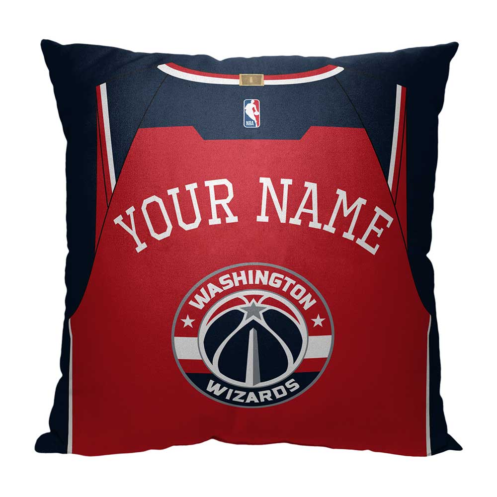NBA Washington Wizards Jersey Personalized Throw Pillow 18x18 Inches