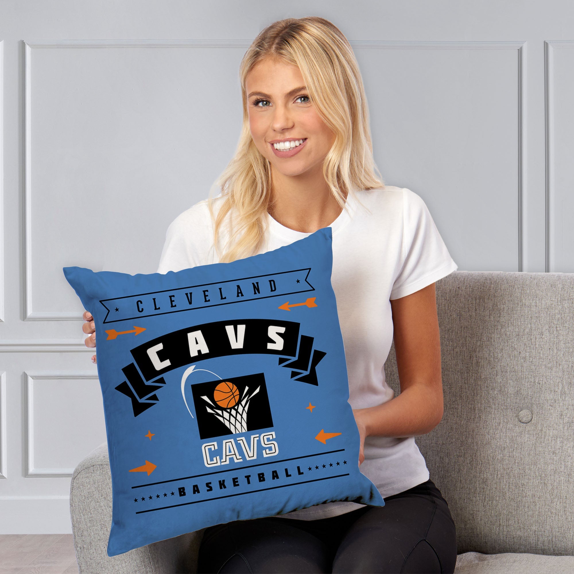 NBA Cleveland Cavaliers Hardwood Classic Throw Pillow 18x18 Inches