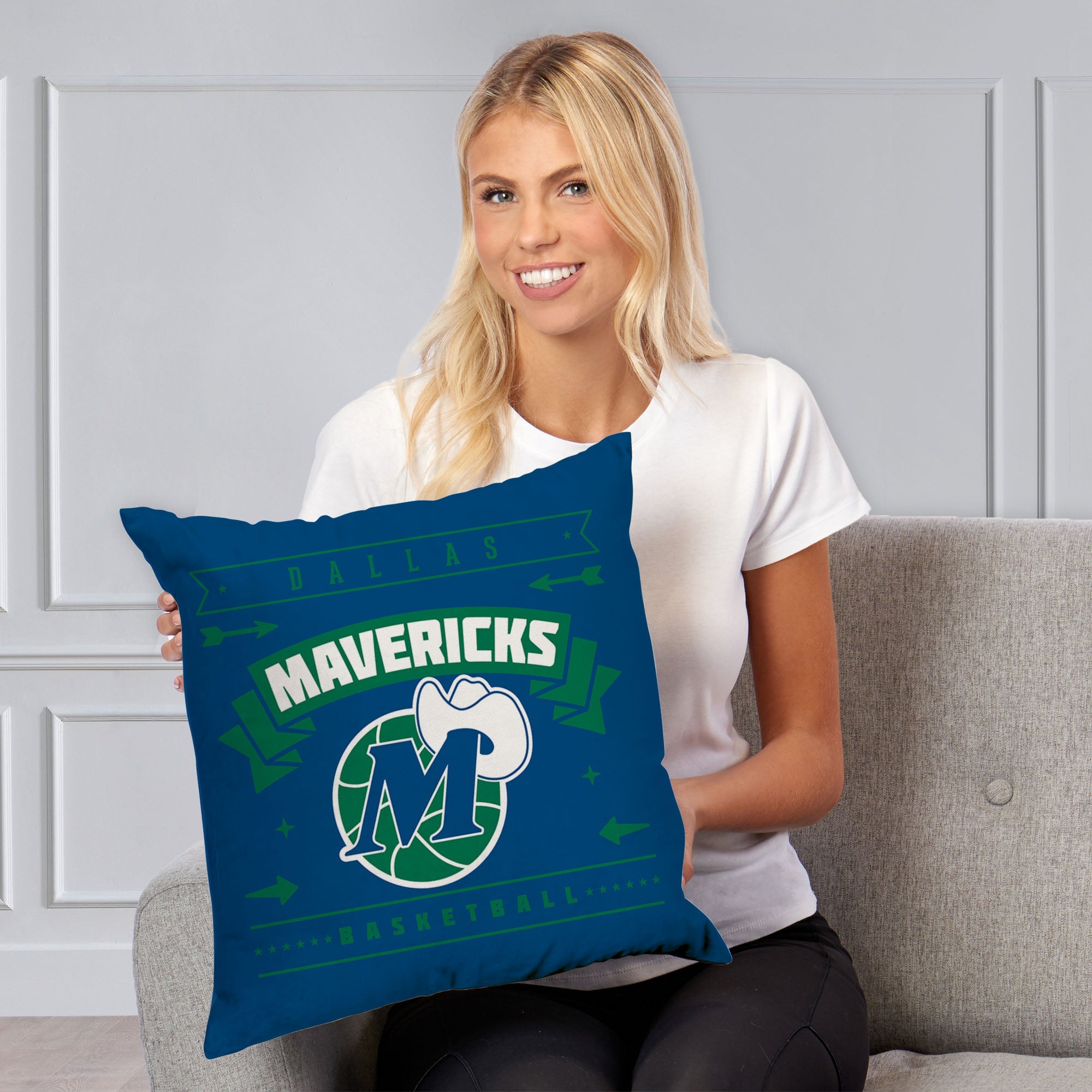 NBA Dallas Mavericks Hardwood Classic Throw Pillow 18x18 Inches