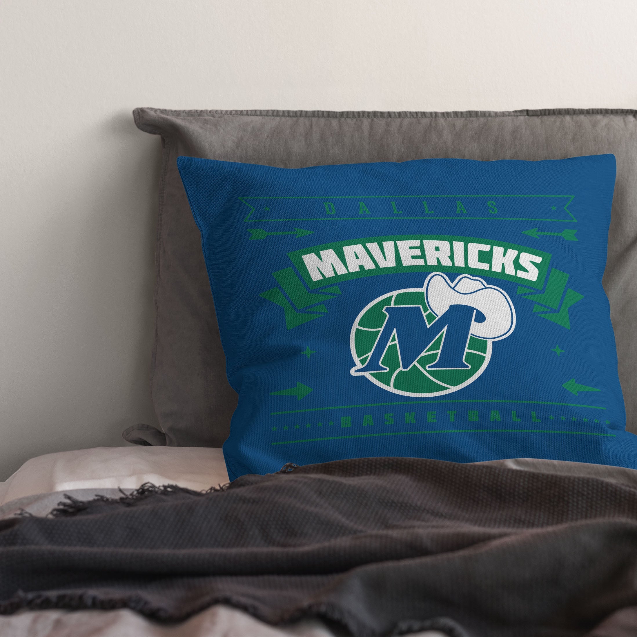 NBA Dallas Mavericks Hardwood Classic Throw Pillow 18x18 Inches
