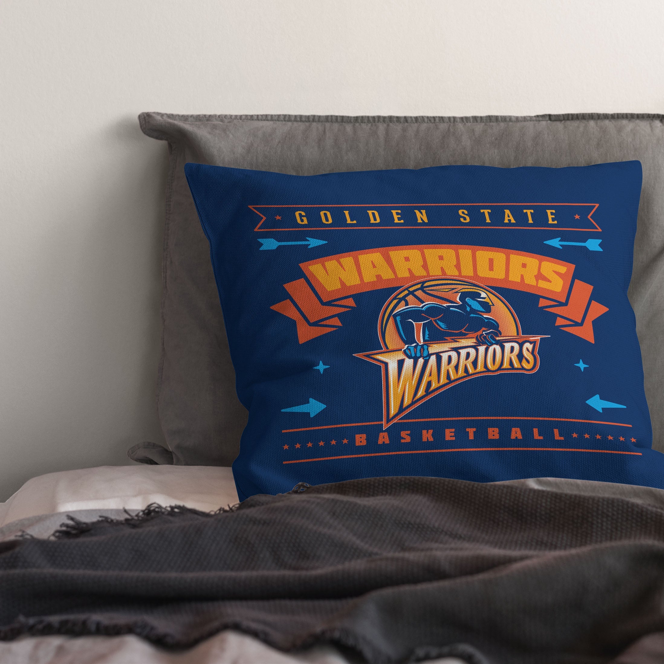 NBA Golden State Warriors Hardwood Classic Throw Pillow 18x18 Inches