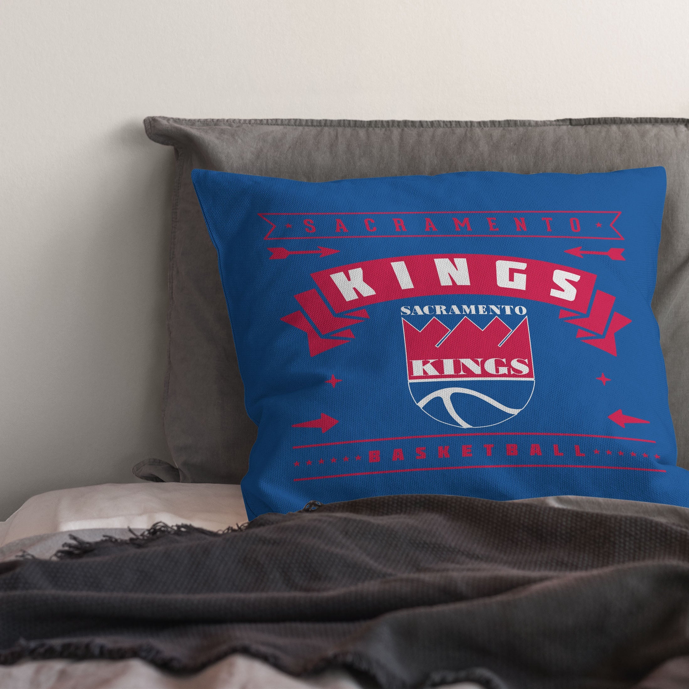 NBA Sacramento Kings Hardwood Classic Throw Pillow 18x18 Inches