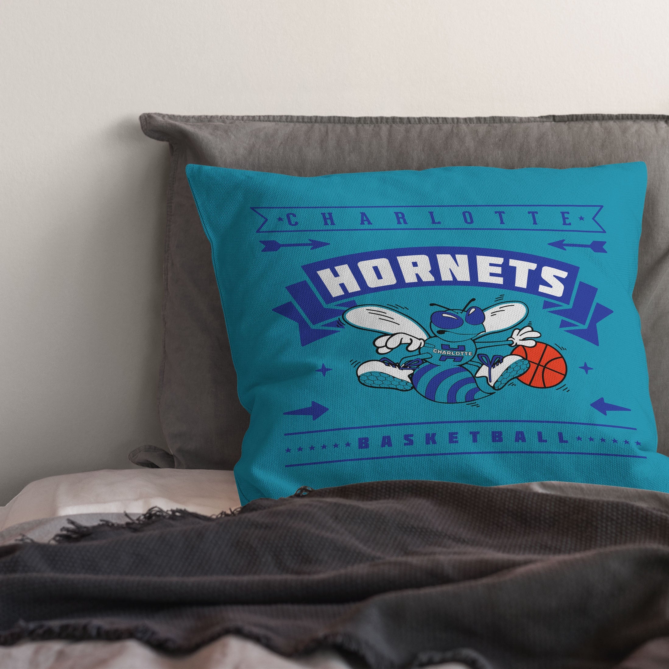 NBA Charlotte Hornets Hardwood Classic Throw Pillow 18x18 Inches