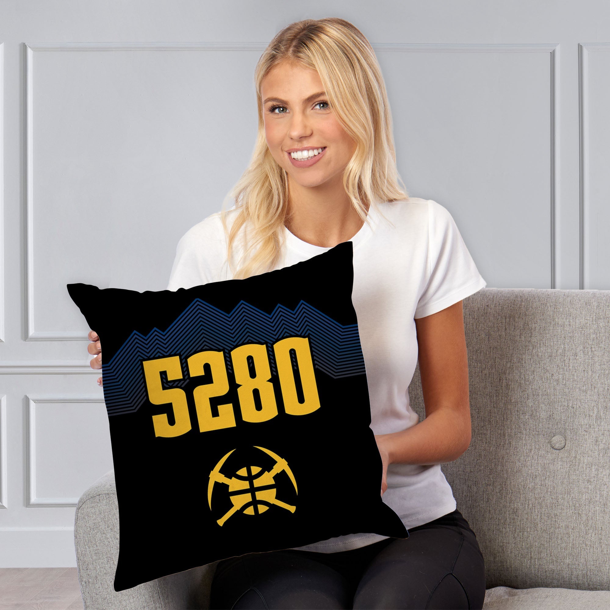 NBA Denver Nuggets City Edition 23-24 Throw Pillow 18x18 Inches