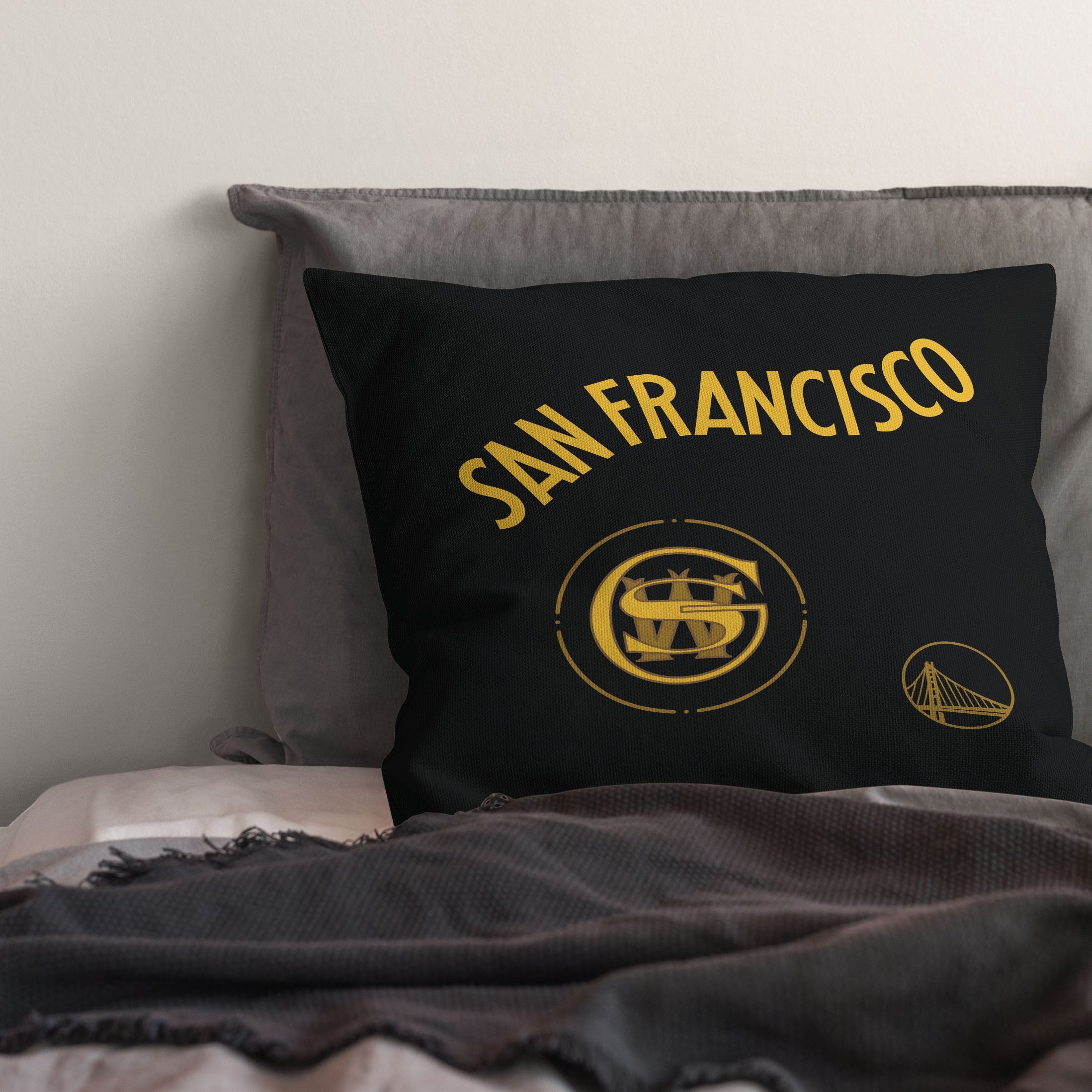 NBA Golden State Warriors City Edition 23-24 Throw Pillow 18x18 Inches