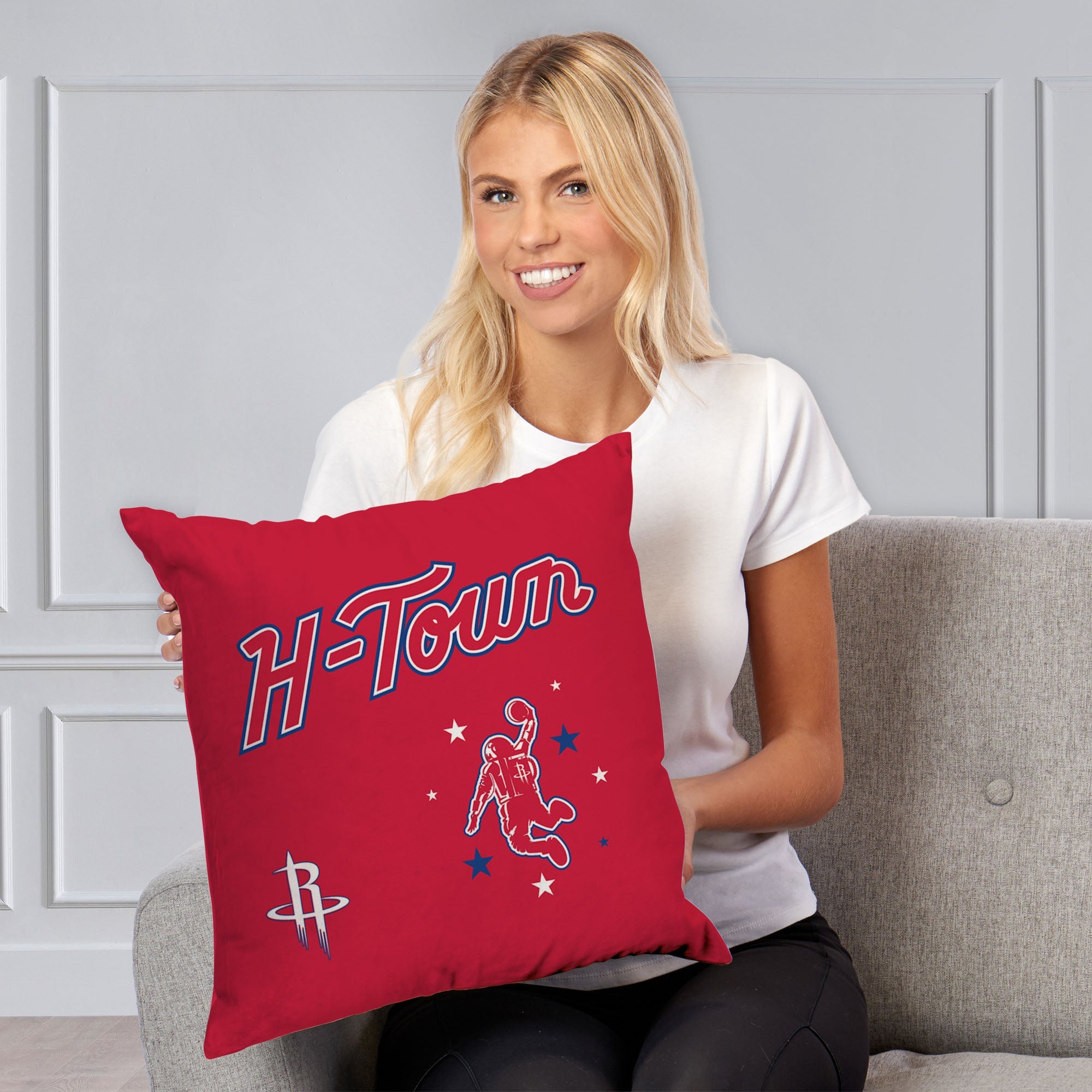 NBA Houston Rockets City Edition 23-24 Throw Pillow 18x18 Inches