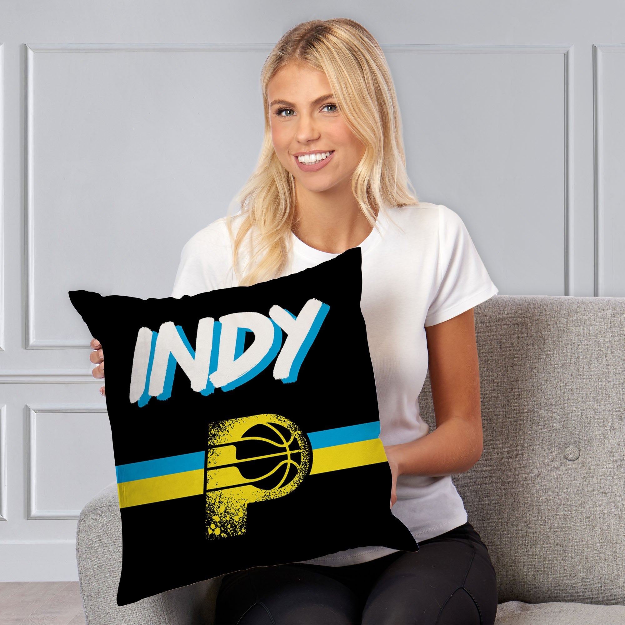 NBA Indiana Pacers City Edition 23-24 Throw Pillow 18x18 Inches