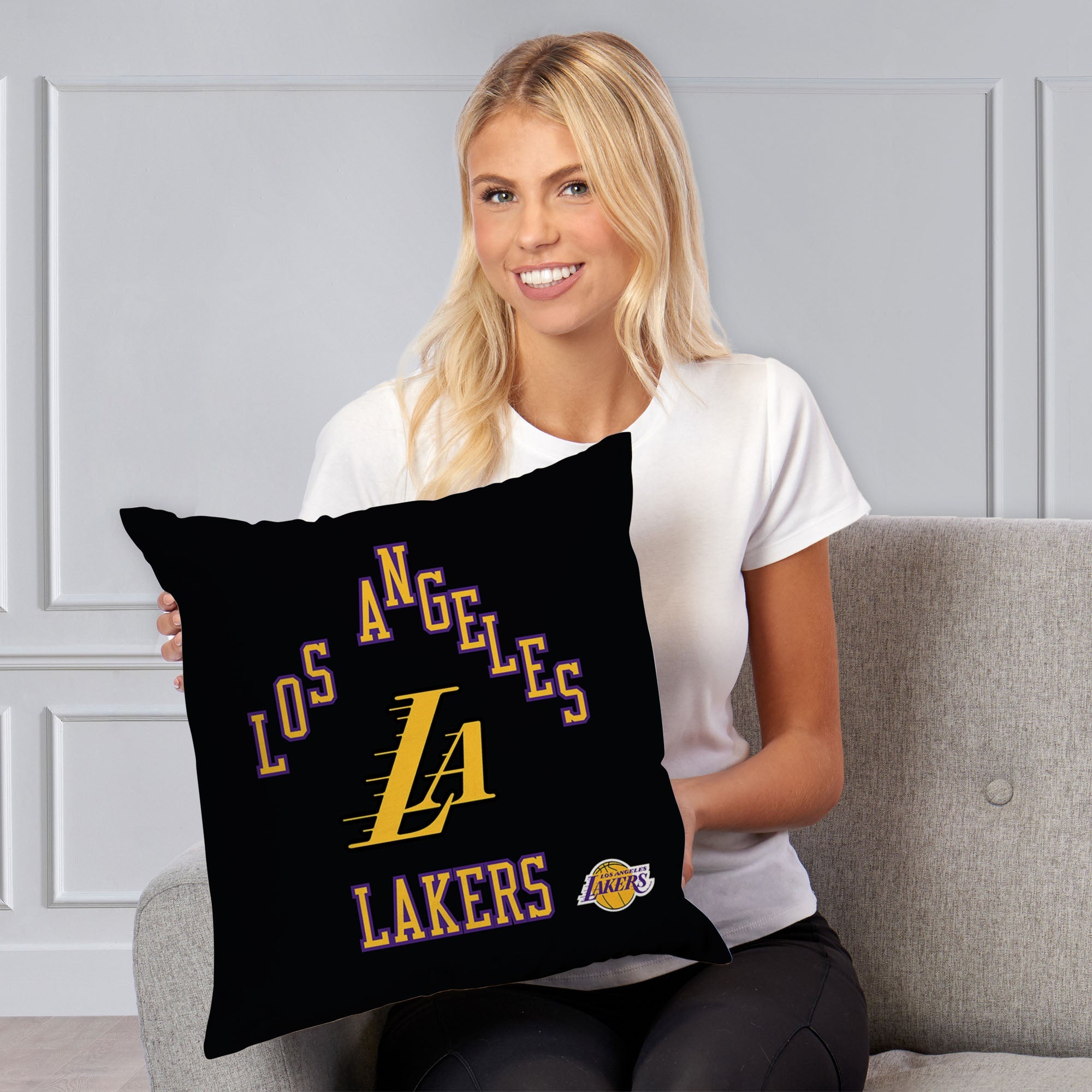 NBA Los Angeles Lakers City Edition 23-24 Throw Pillow 18x18 Inches