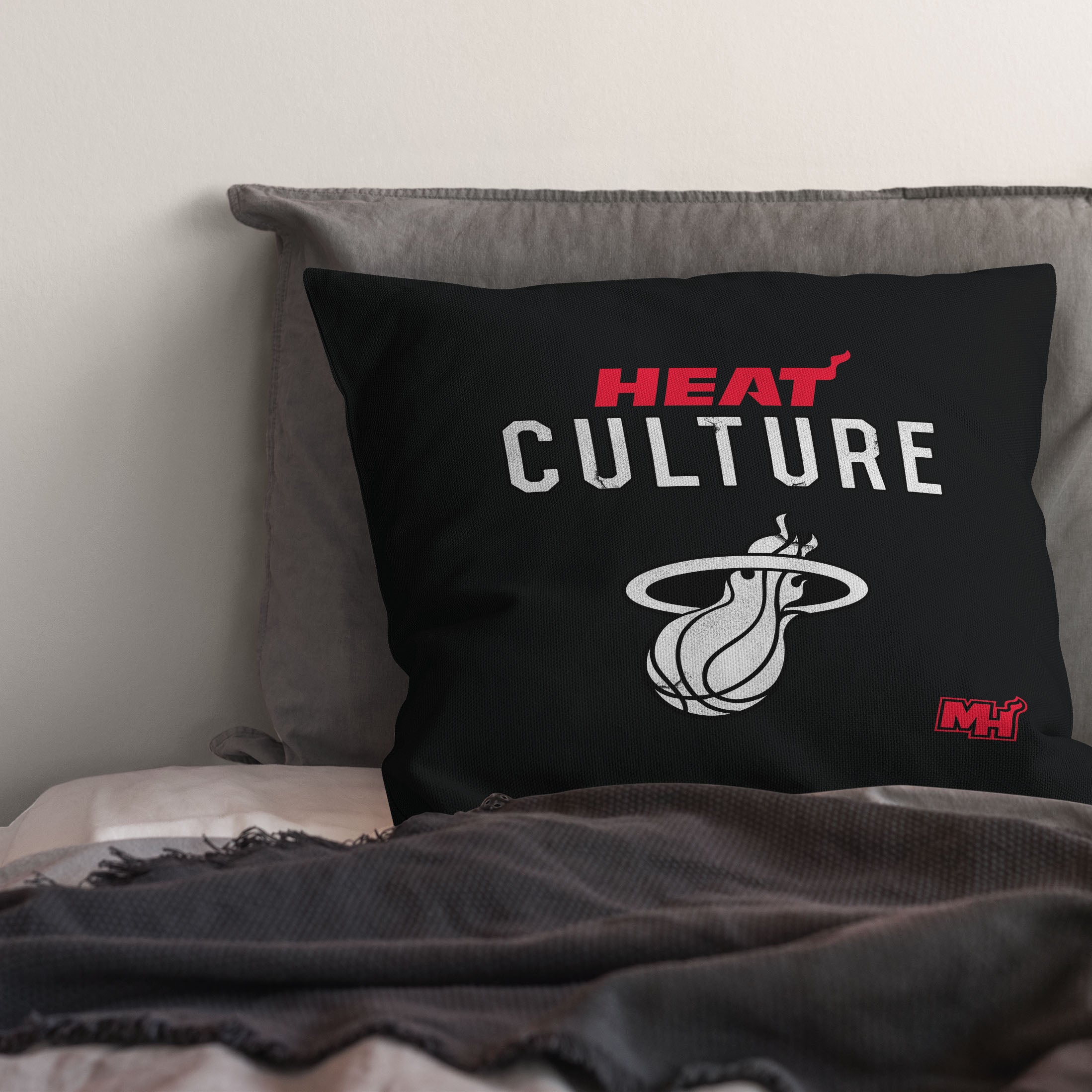 NBA Miami Heat City Edition 23-24 Throw Pillow 18x18 Inches