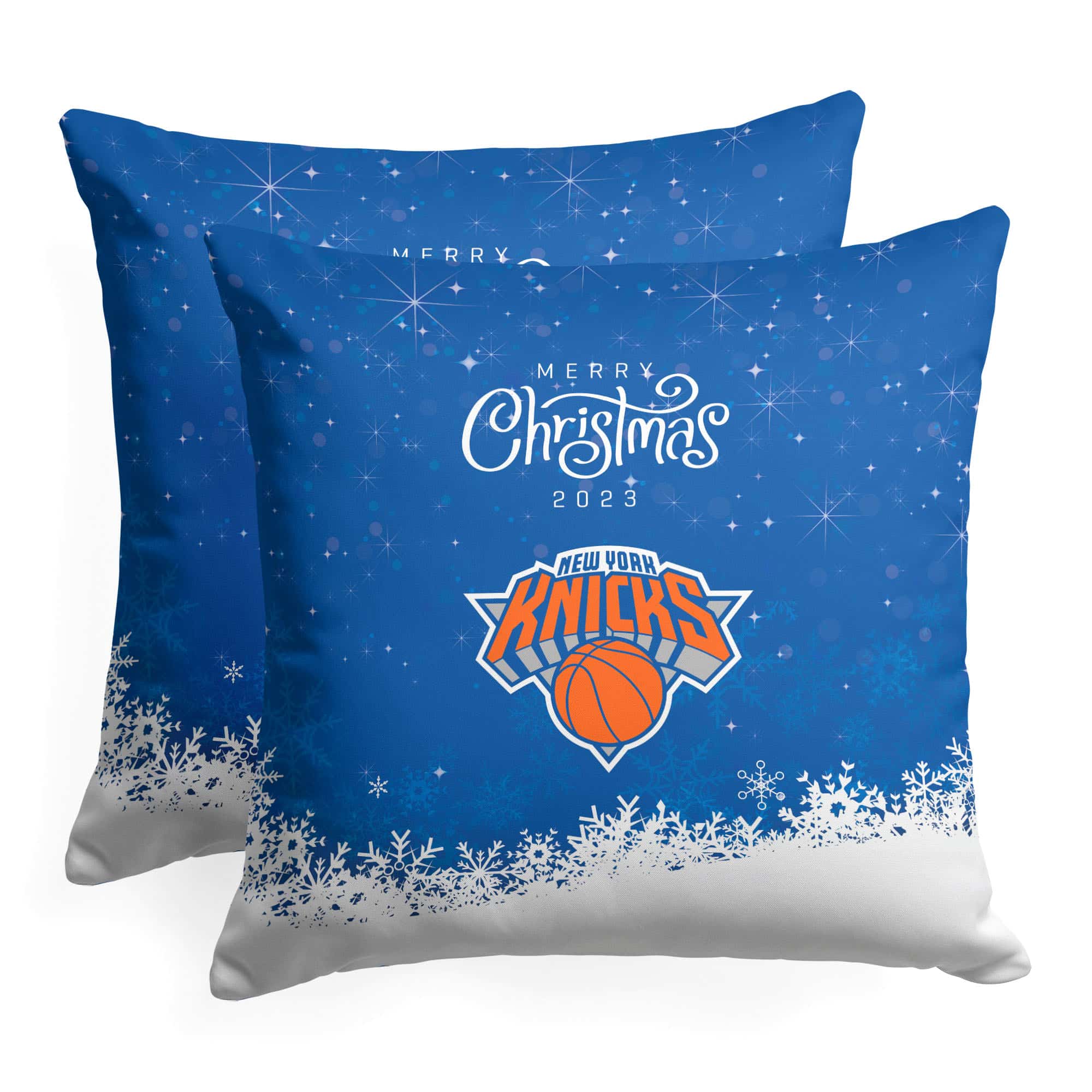 NBA New York Knicks Christmas 2023 Throw Pillow 18x18 Inches
