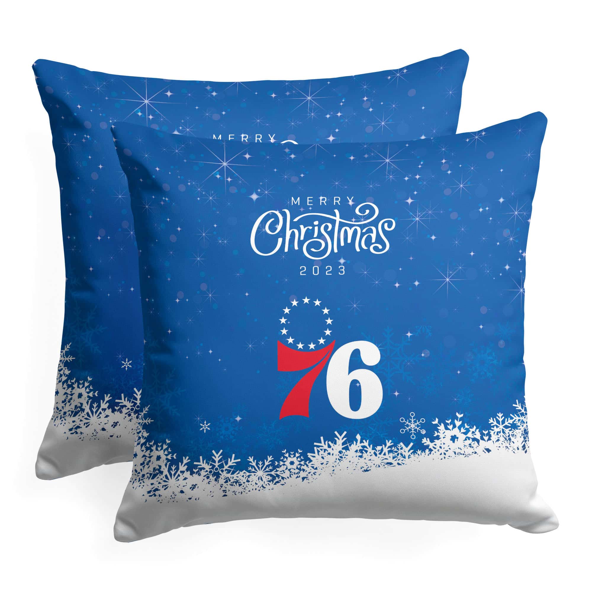 NBA Philadelphia 76ers Christmas 2023 Throw Pillow 18x18 Inches