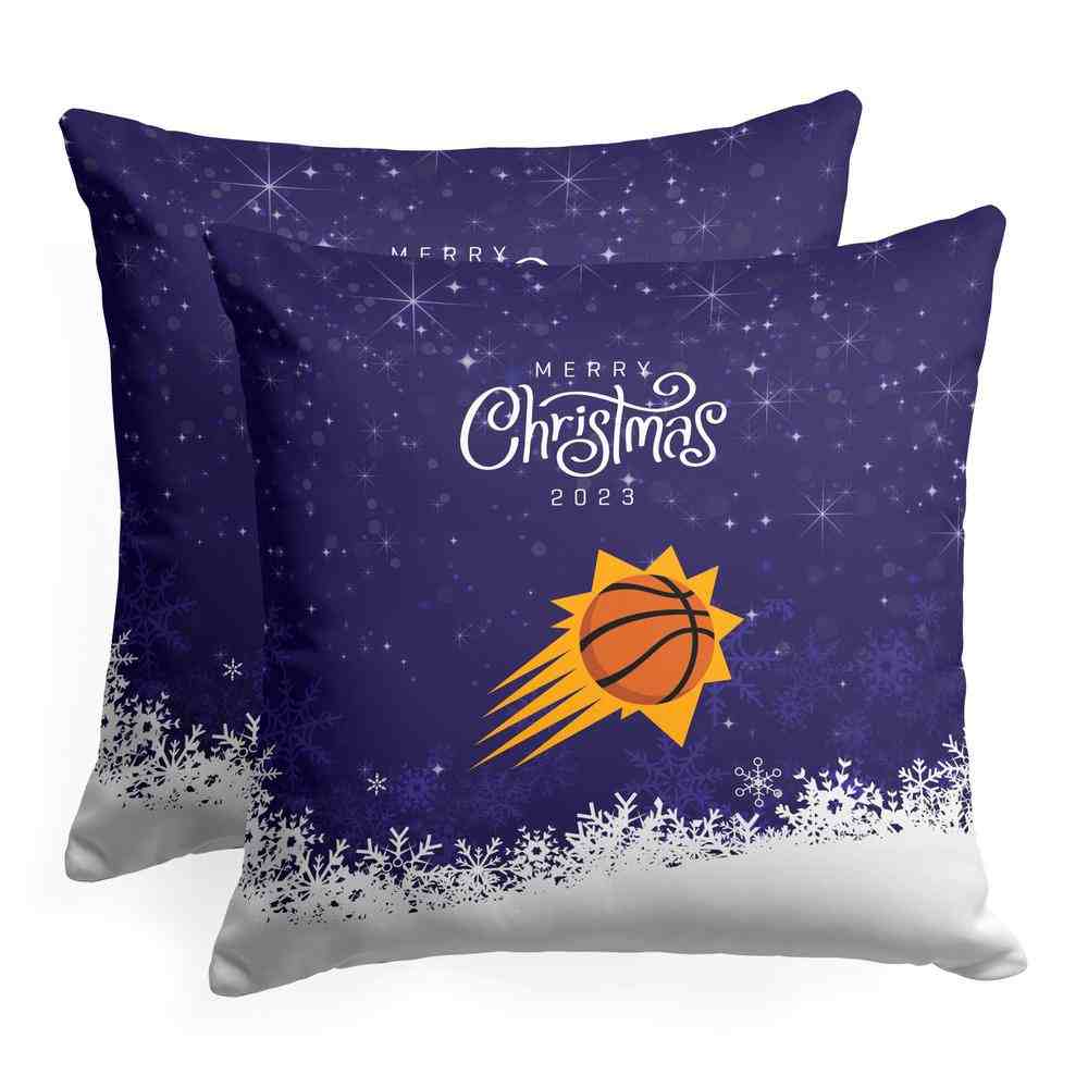 NBA Phoenix Suns Christmas 2023 Throw Pillow 18x18 Inches