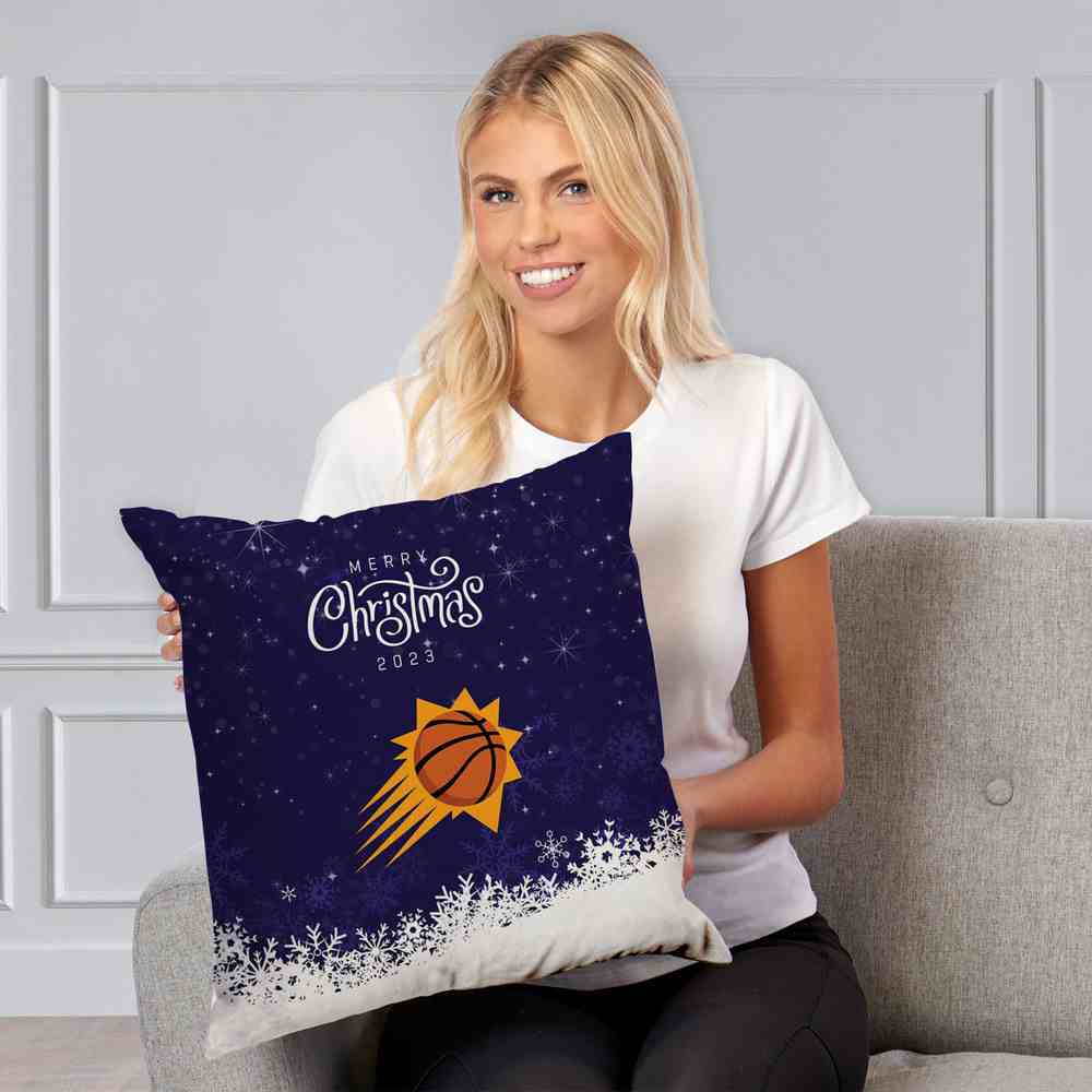 NBA Phoenix Suns Christmas 2023 Throw Pillow 18x18 Inches