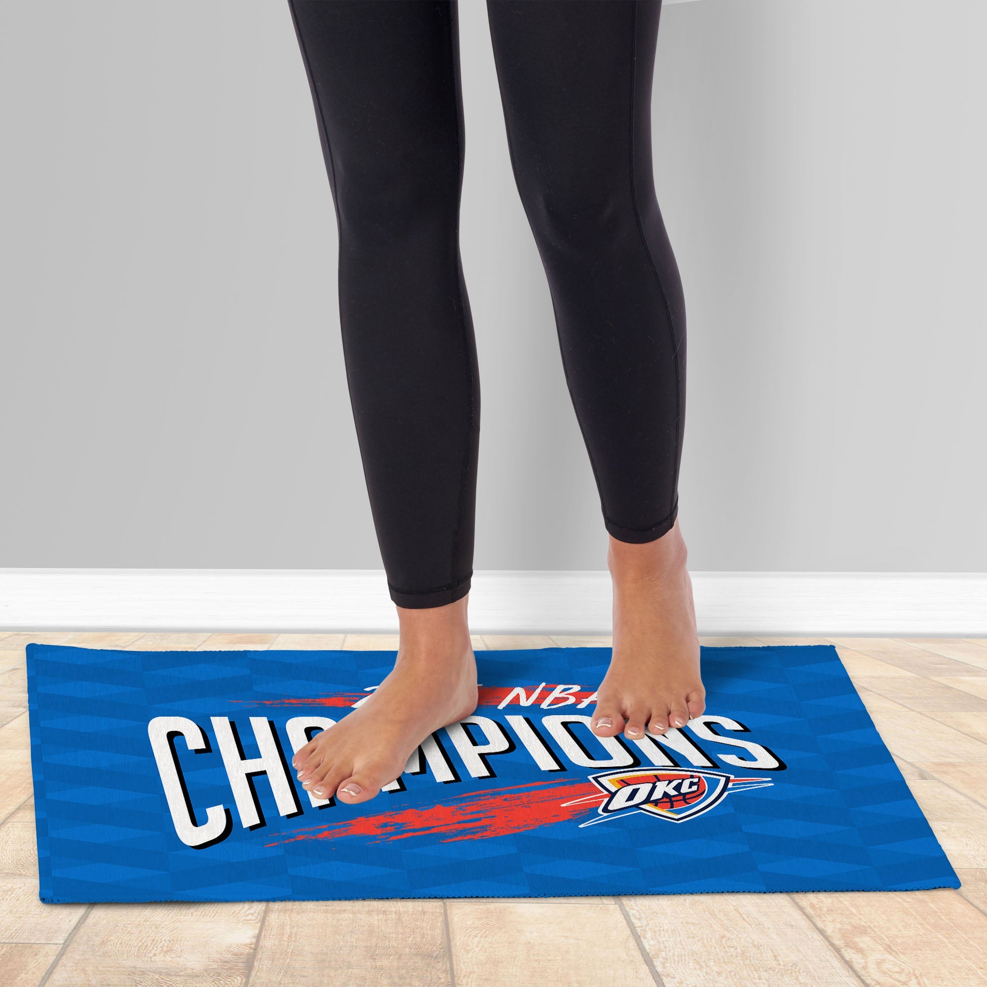 Oklahoma City Thunder NBA Worthy Washable Rug 20 x 32 inches