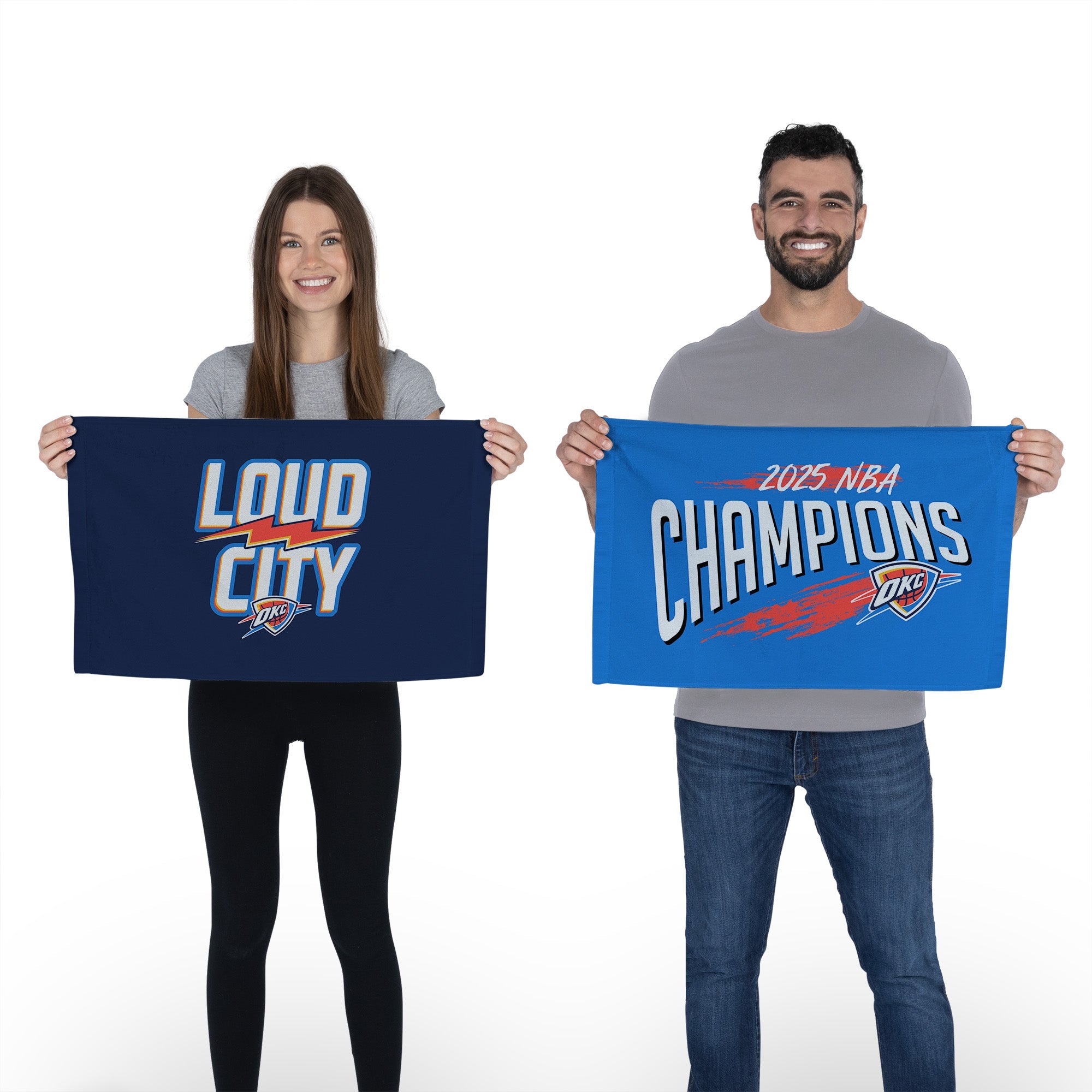 Oklahoma City Thunder NBA Shot Call 2 Pack Fan Towel 16 x 25 inches