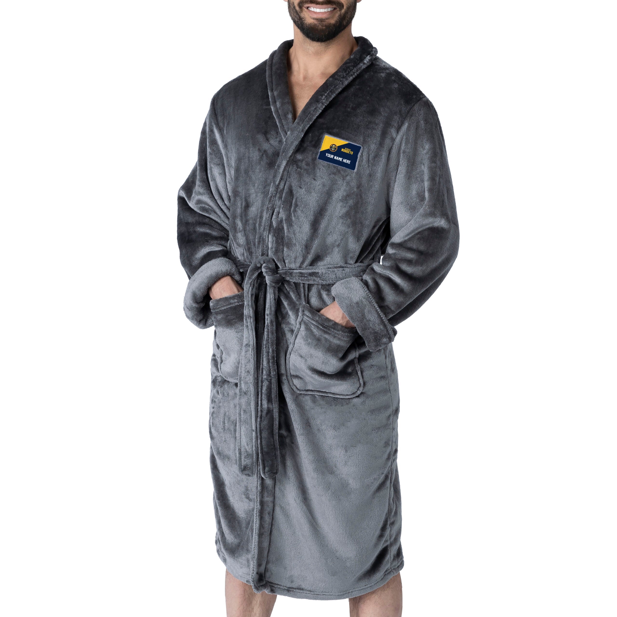 NBA Denver Nuggets Snipe L/XL Personalized Silk Touch Robe 26x47 Inches