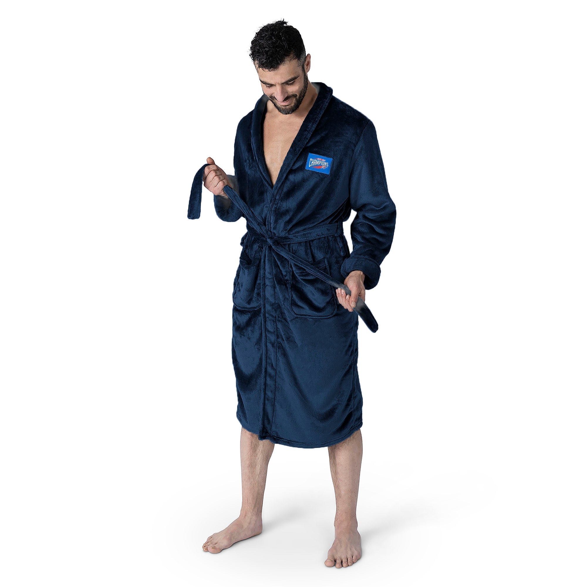 Oklahoma City Thunder NBA Rim Navy Silk Touch Robe L/XL