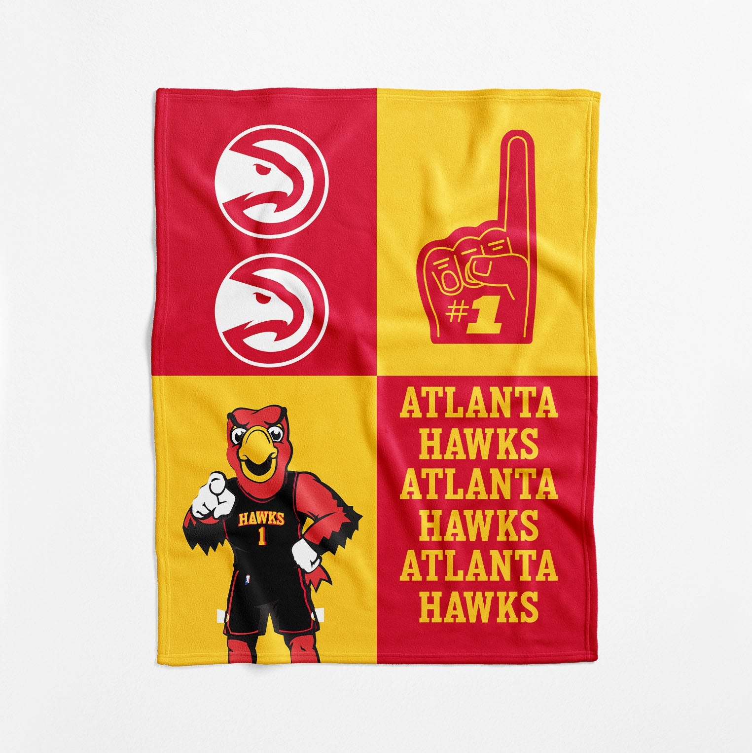 Atlanta Hawks NBA Domino Swaddle Blanket 40x50 inches