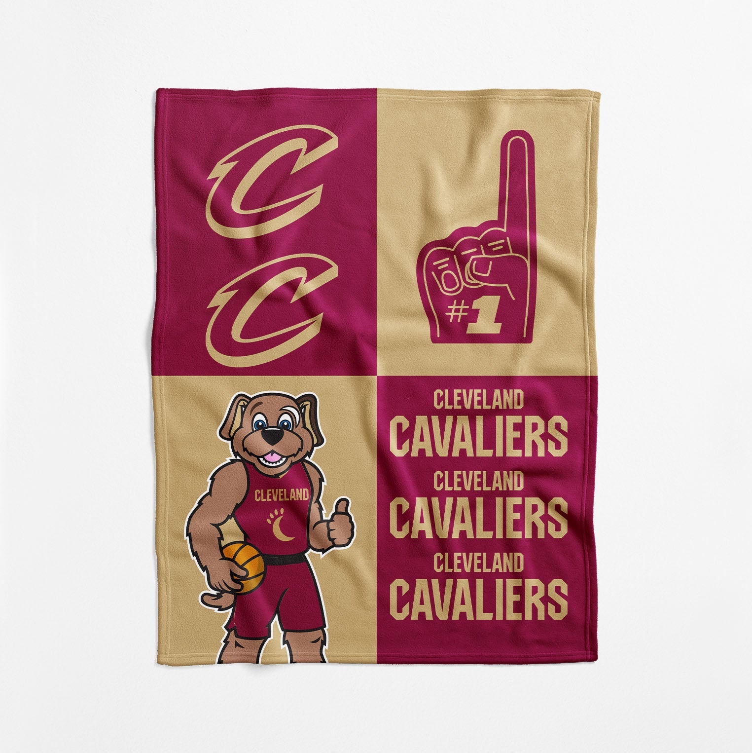 Cleveland Cavaliers NBA Domino Swaddle Blanket 40x50 inches