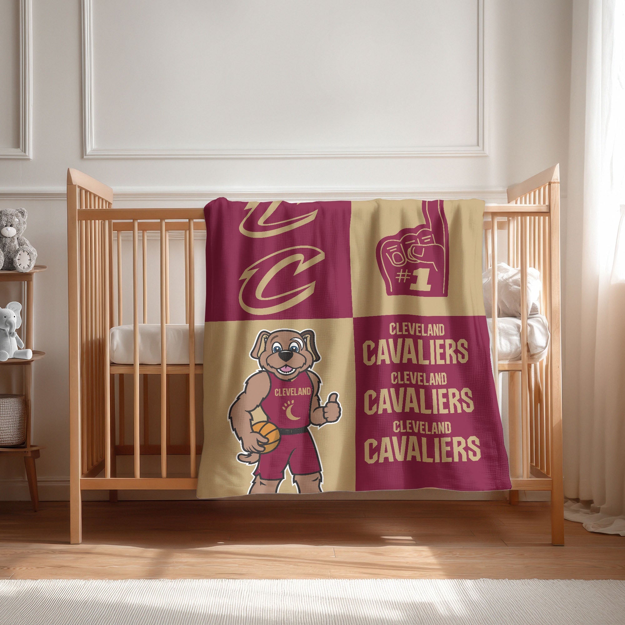 Cleveland Cavaliers NBA Domino Swaddle Blanket 40x50 inches