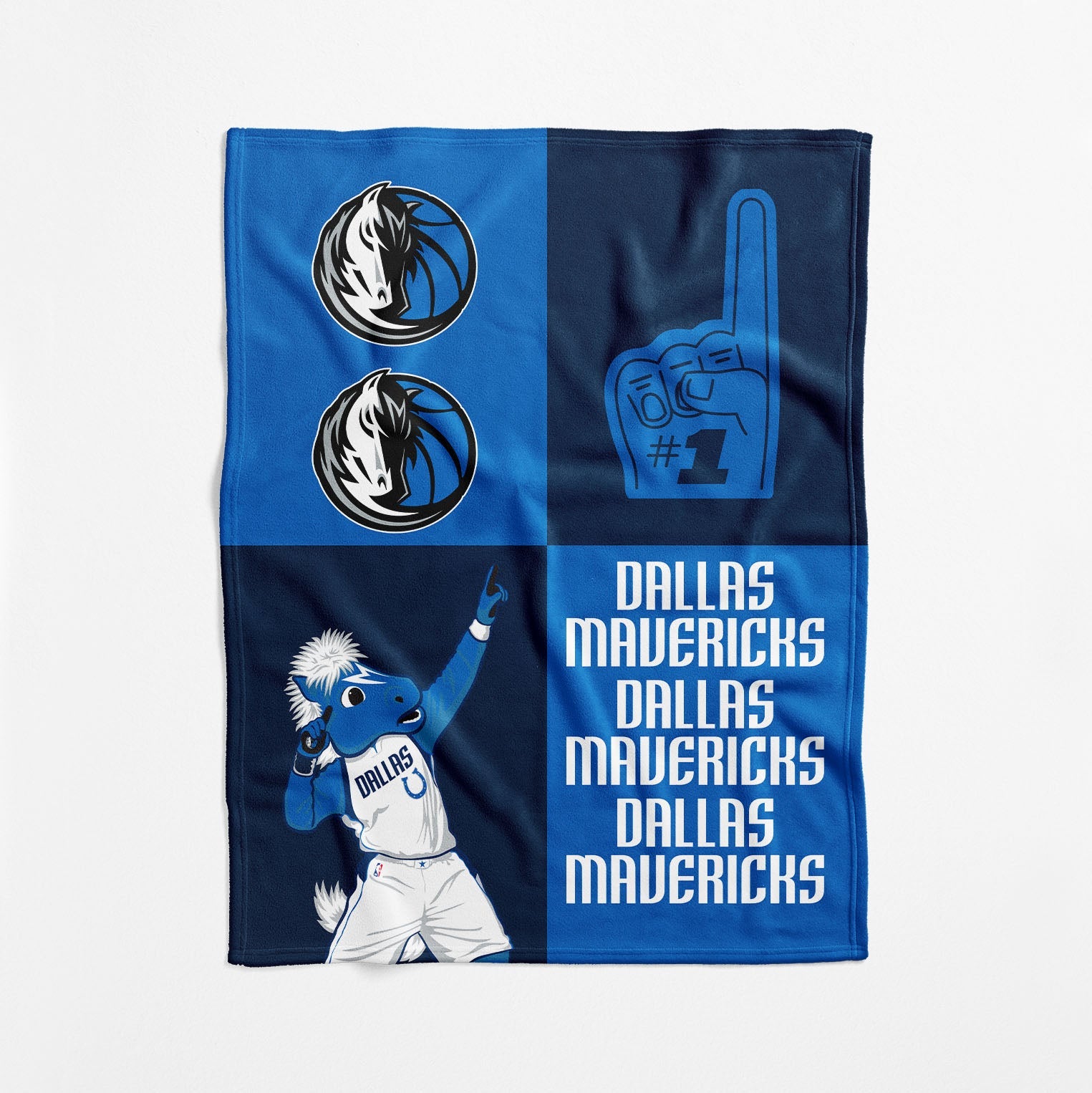 Dallas Mavericks NBA Domino Swaddle Blanket 40x50 inches