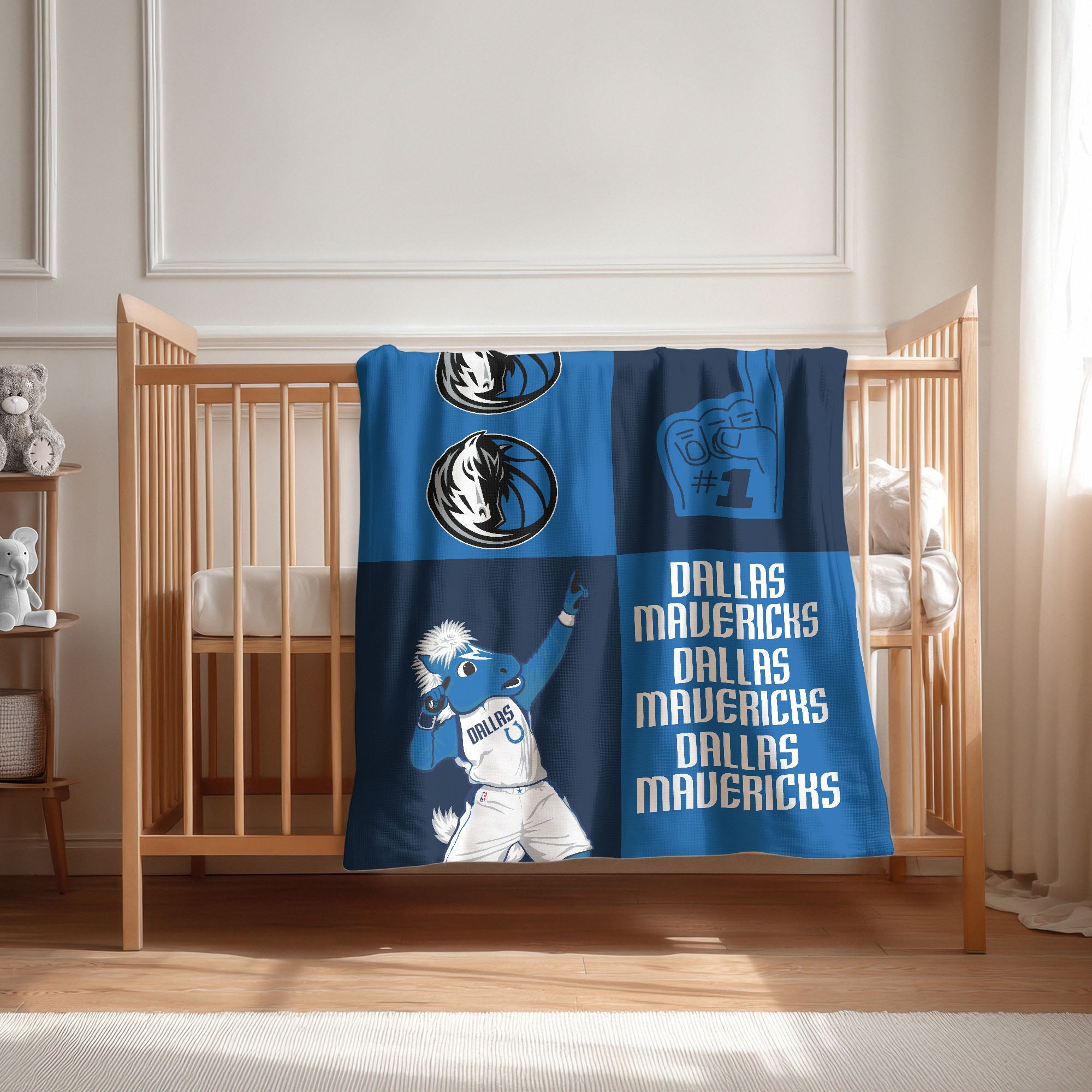 Dallas Mavericks NBA Domino Swaddle Blanket 40x50 inches