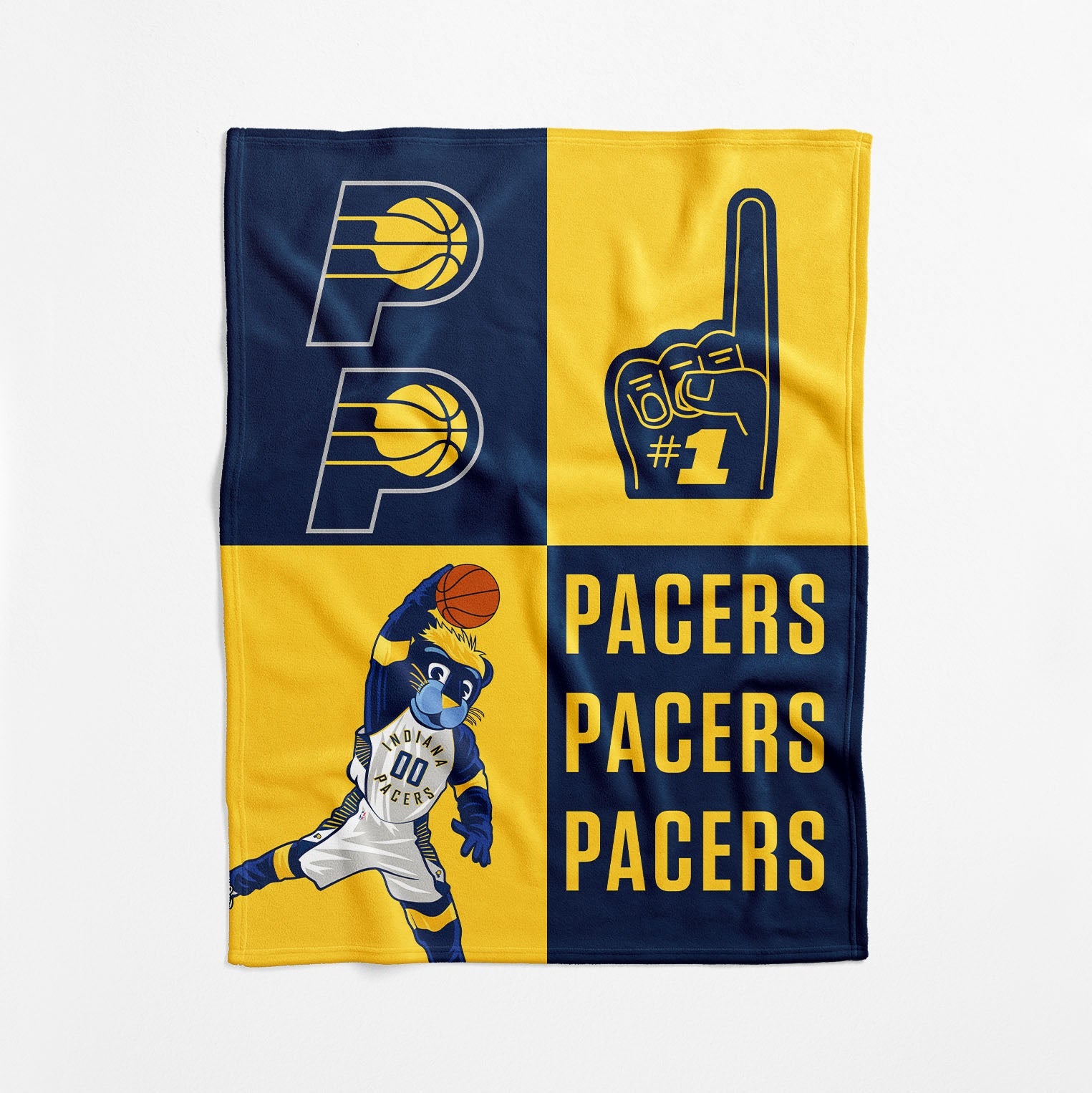 Indiana Pacers NBA Domino Swaddle Blanket 40x50 inches
