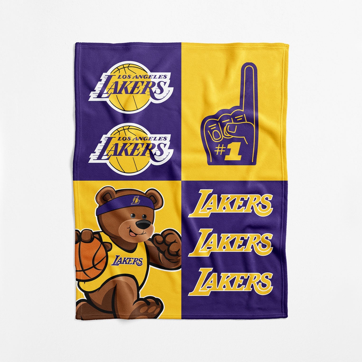 Los Angeles Lakers NBA Domino Swaddle Blanket 40x50 inches