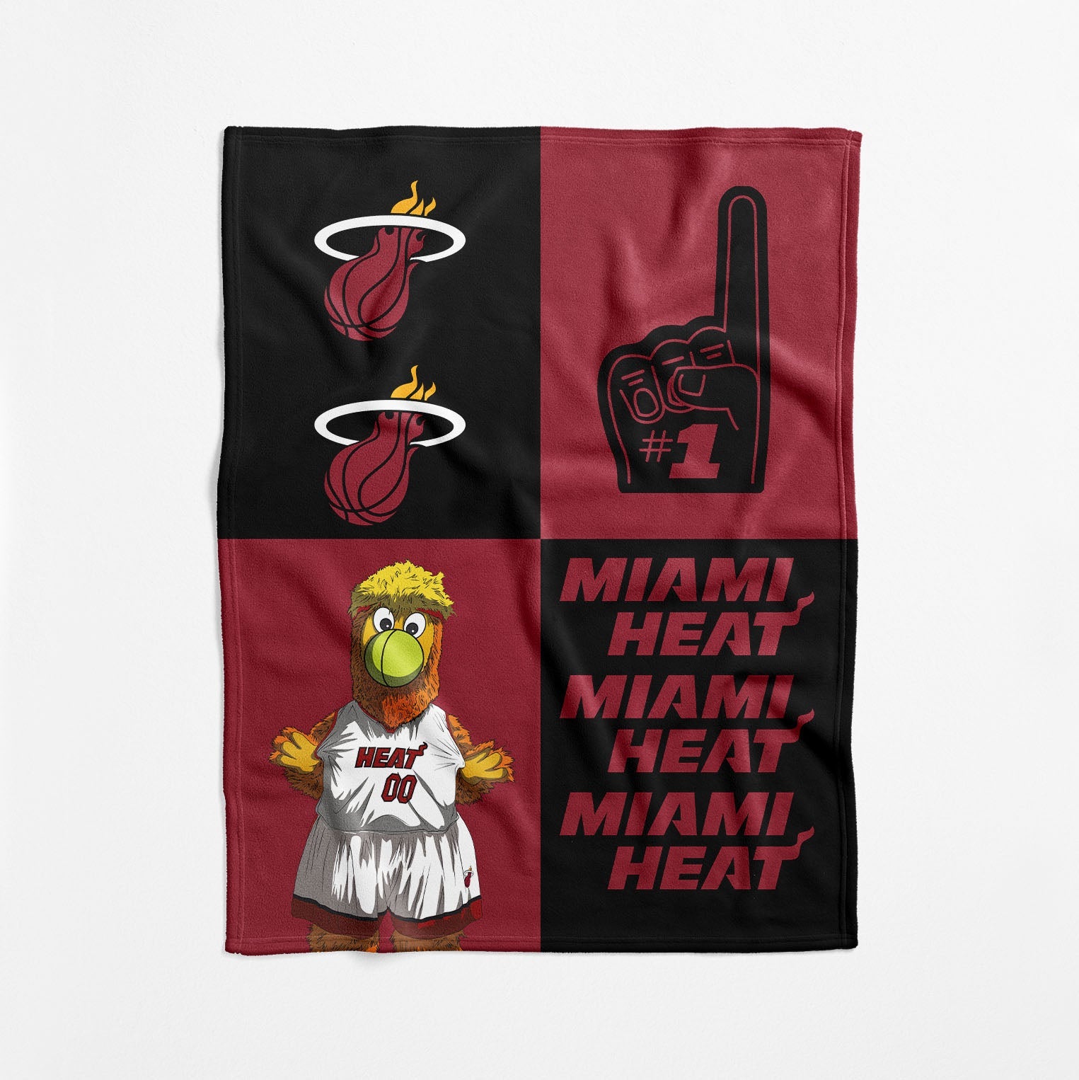 Miami Heat NBA Domino Swaddle Blanket 40x50 inches