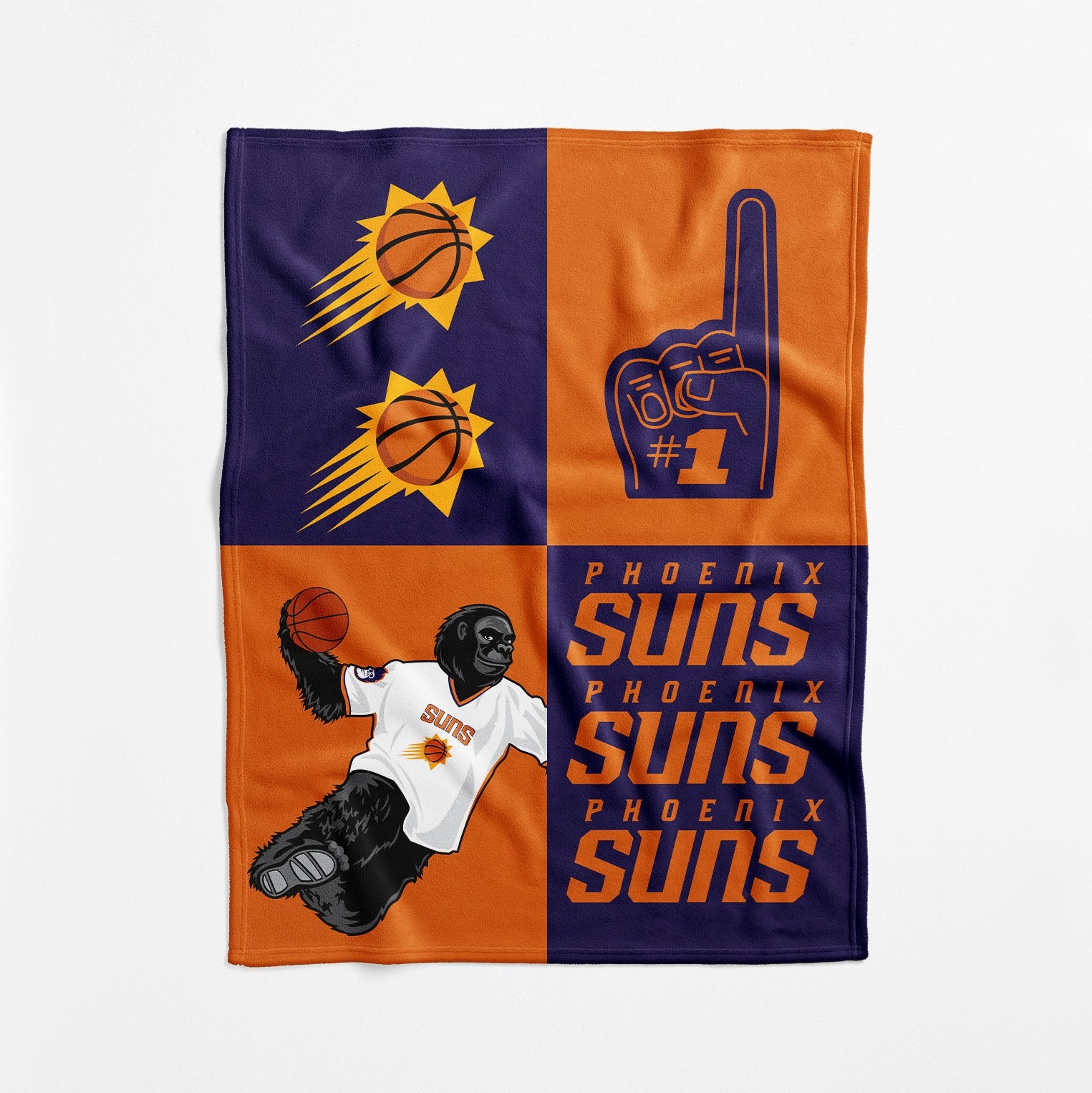 Phoenix Suns NBA Domino Swaddle Blanket 40x50 inches