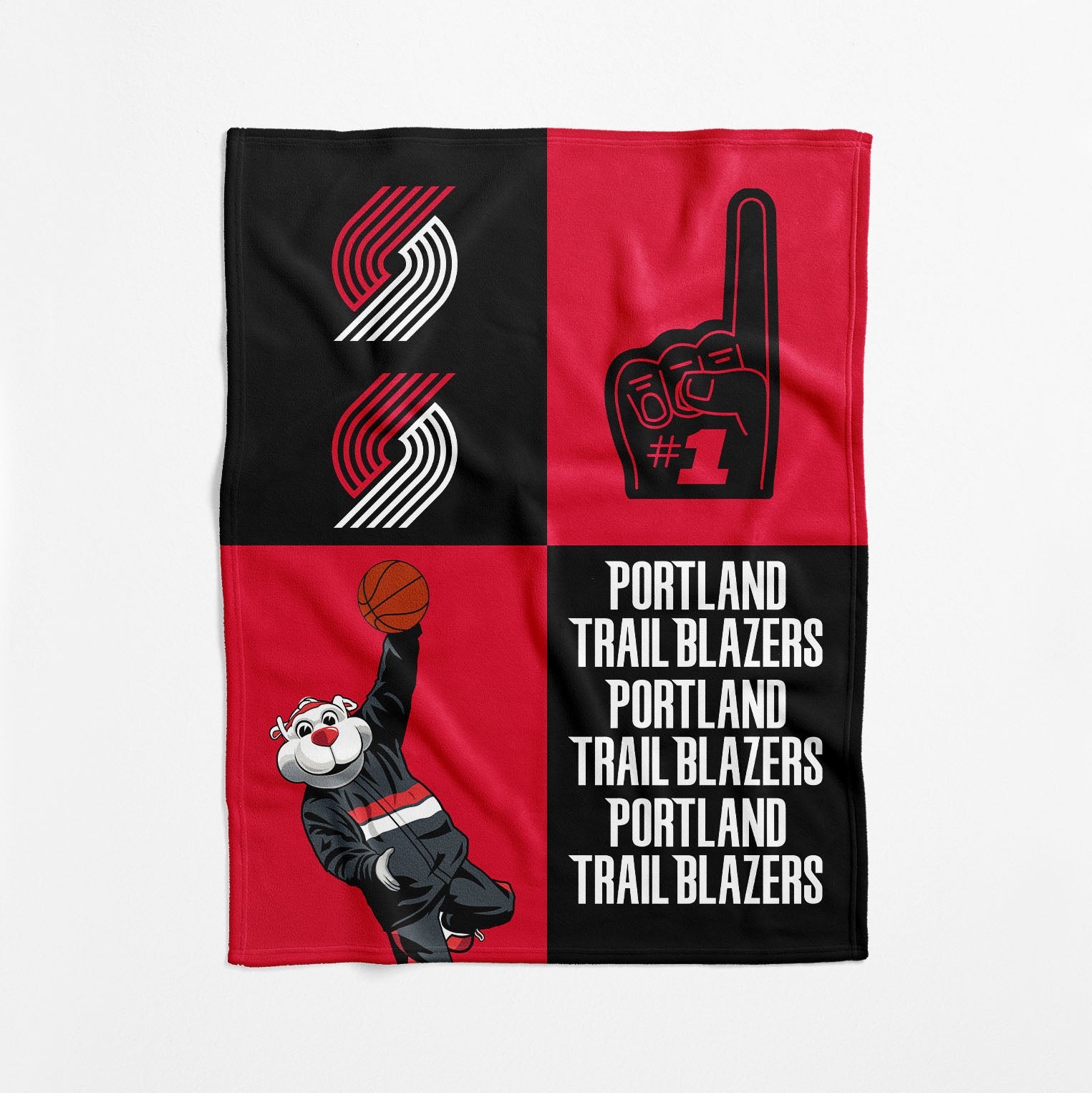 Portland Trail Blazers NBA Domino Swaddle Blanket 40x50 inches