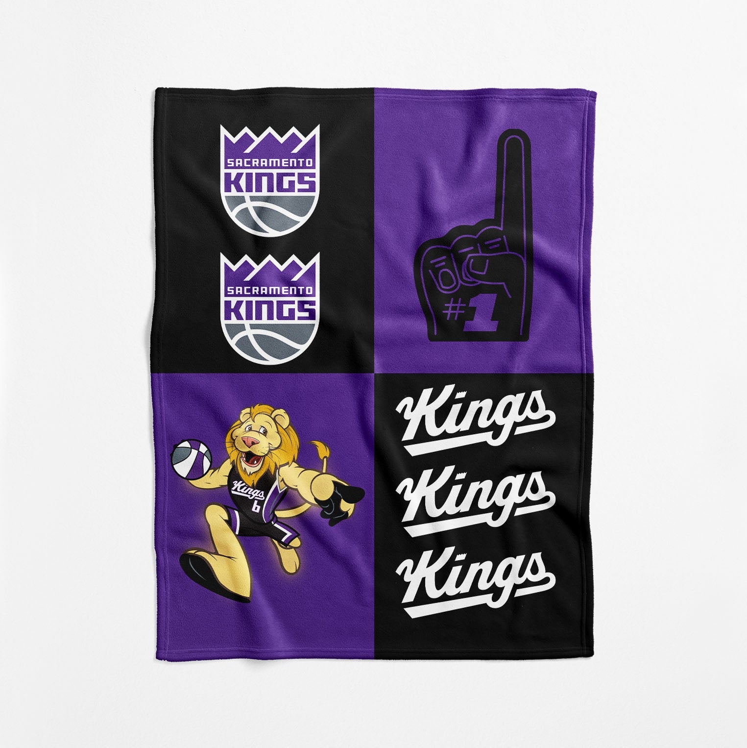 Sacramento Kings NBA Domino Swaddle Blanket 40x50 inches