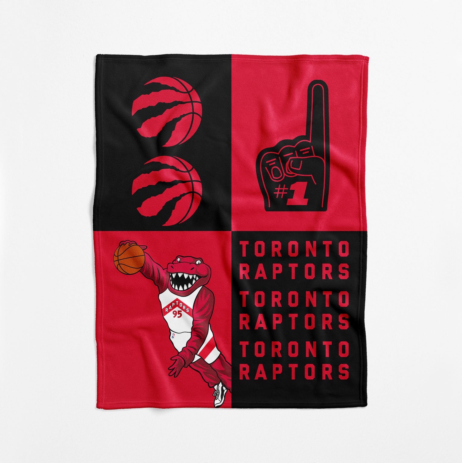 Toronto Raptors NBA Domino Swaddle Blanket 40x50 inches