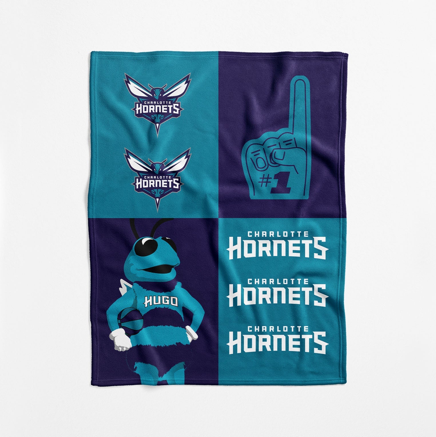 Charlotte Hornets NBA Domino Swaddle Blanket 40x50 inches