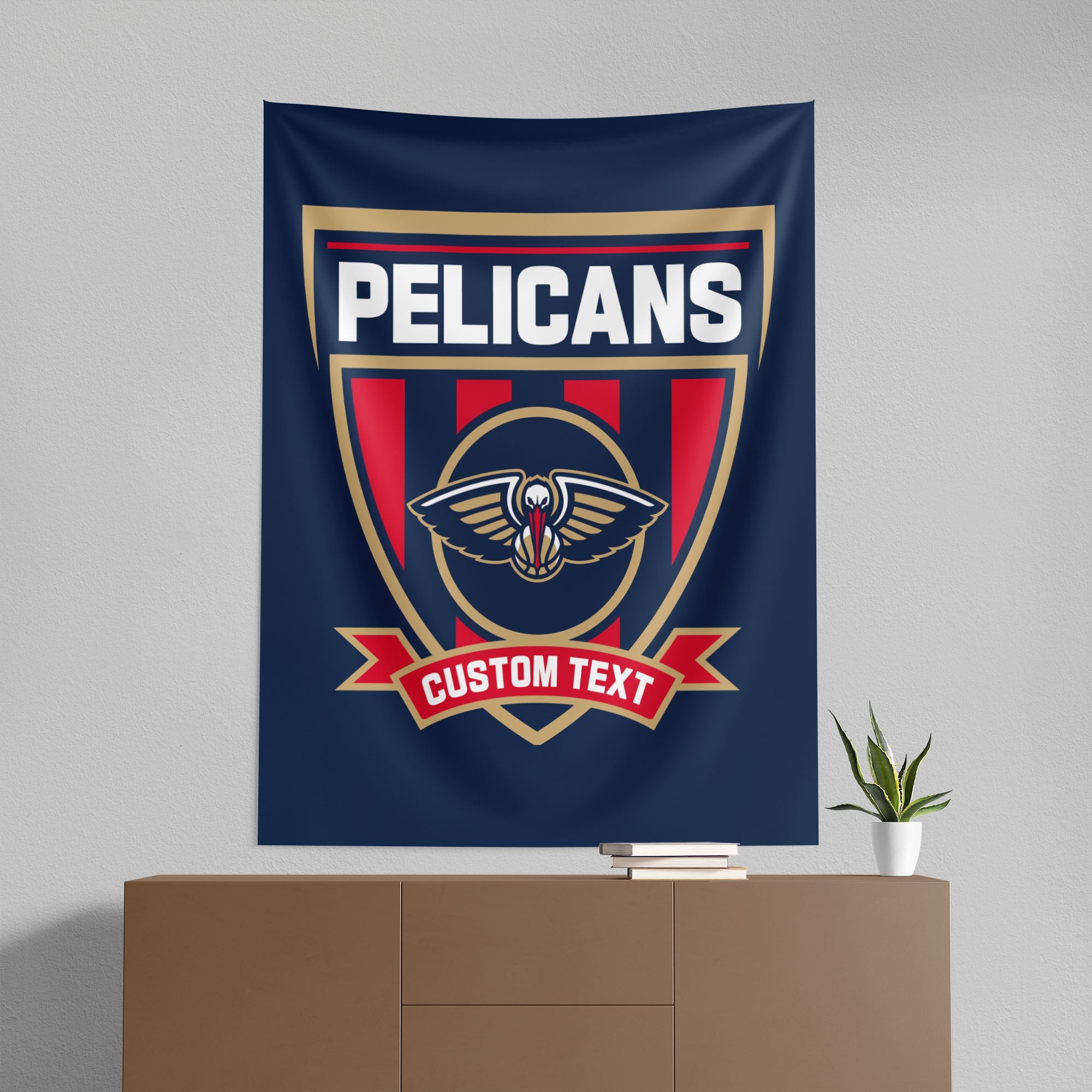 NBA New Orleans Pelicans Allegiance Personalized Wall Hanging 50x60 Inches